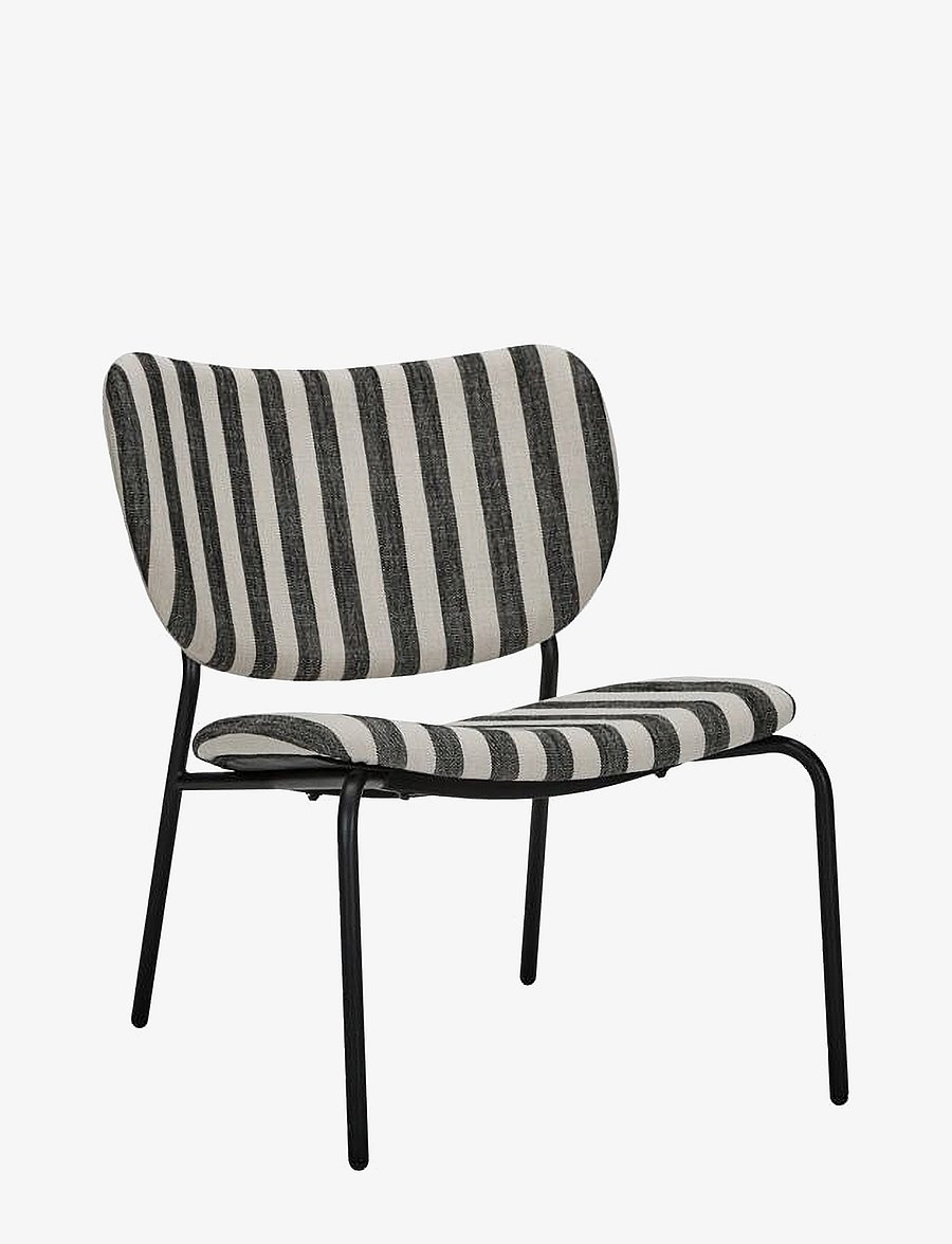 house doctor - Chair, HDLonga, Black, White - black/off-white - 0