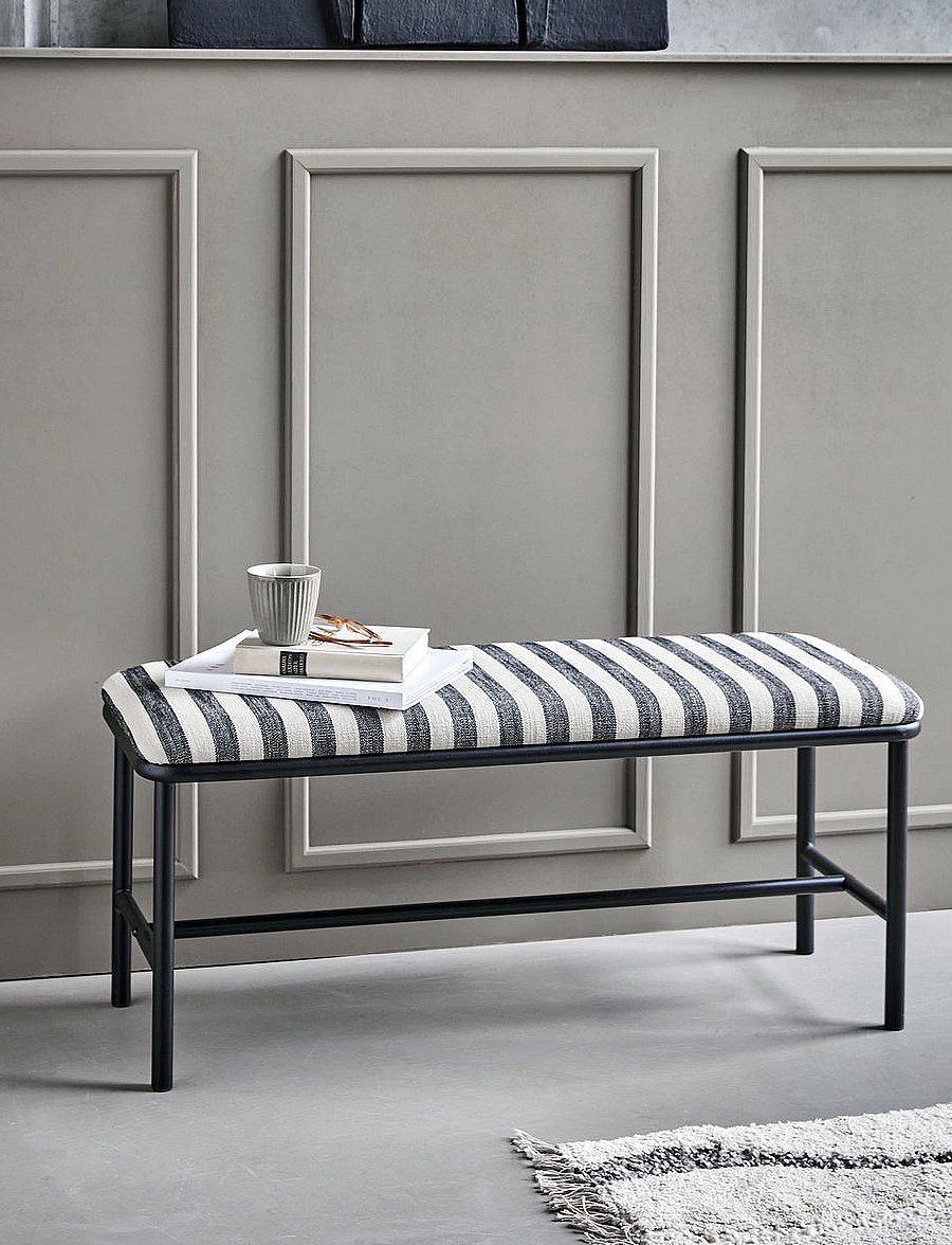 house doctor - Bench, HDToda, Black/Off-white - black/off-white - 3