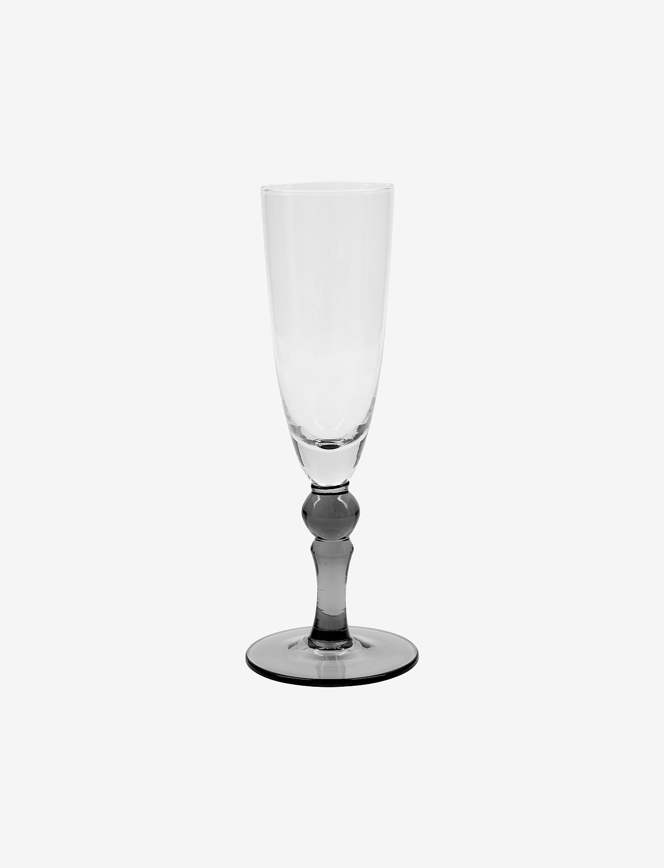 house doctor - Meyer Champagne glass - clear/grey - 0