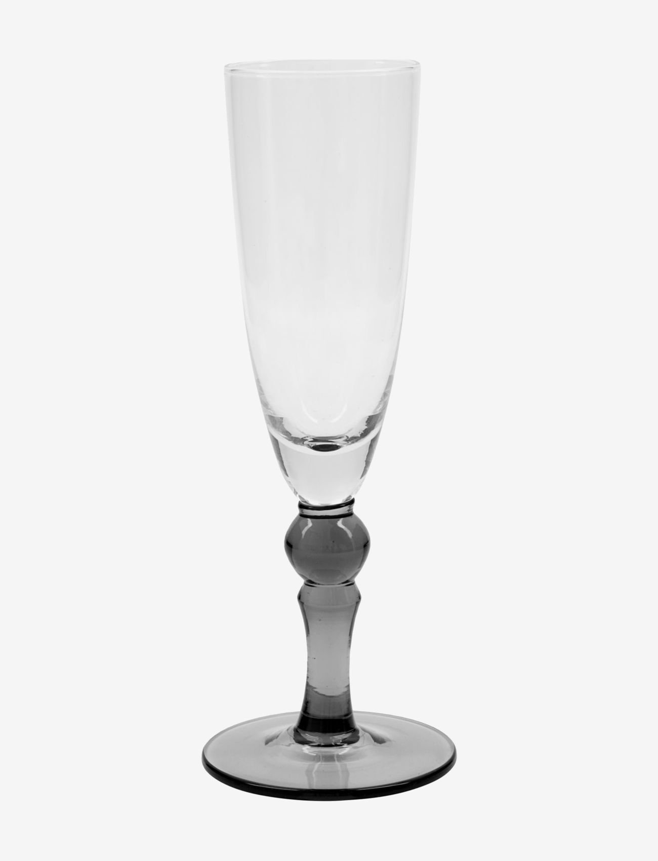 house doctor - Meyer Champagne glass - clear/grey - 1