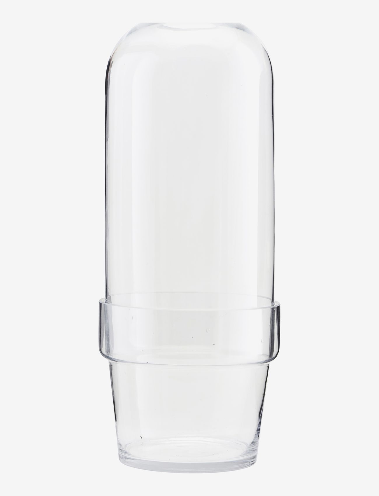house doctor - Glass bell w. planter - najniższe ceny - clear - 0