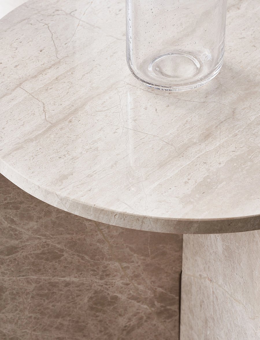 house doctor - Side table, HDMarb, Beige - küljelauad ja väikesed lauad - beige - 4