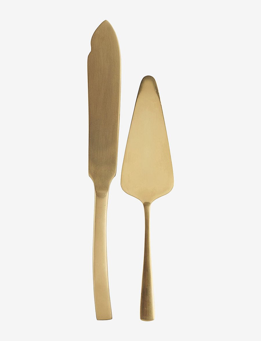 house doctor - Cake server, HDGolden, Golden - kuchenmesser - silver - 1