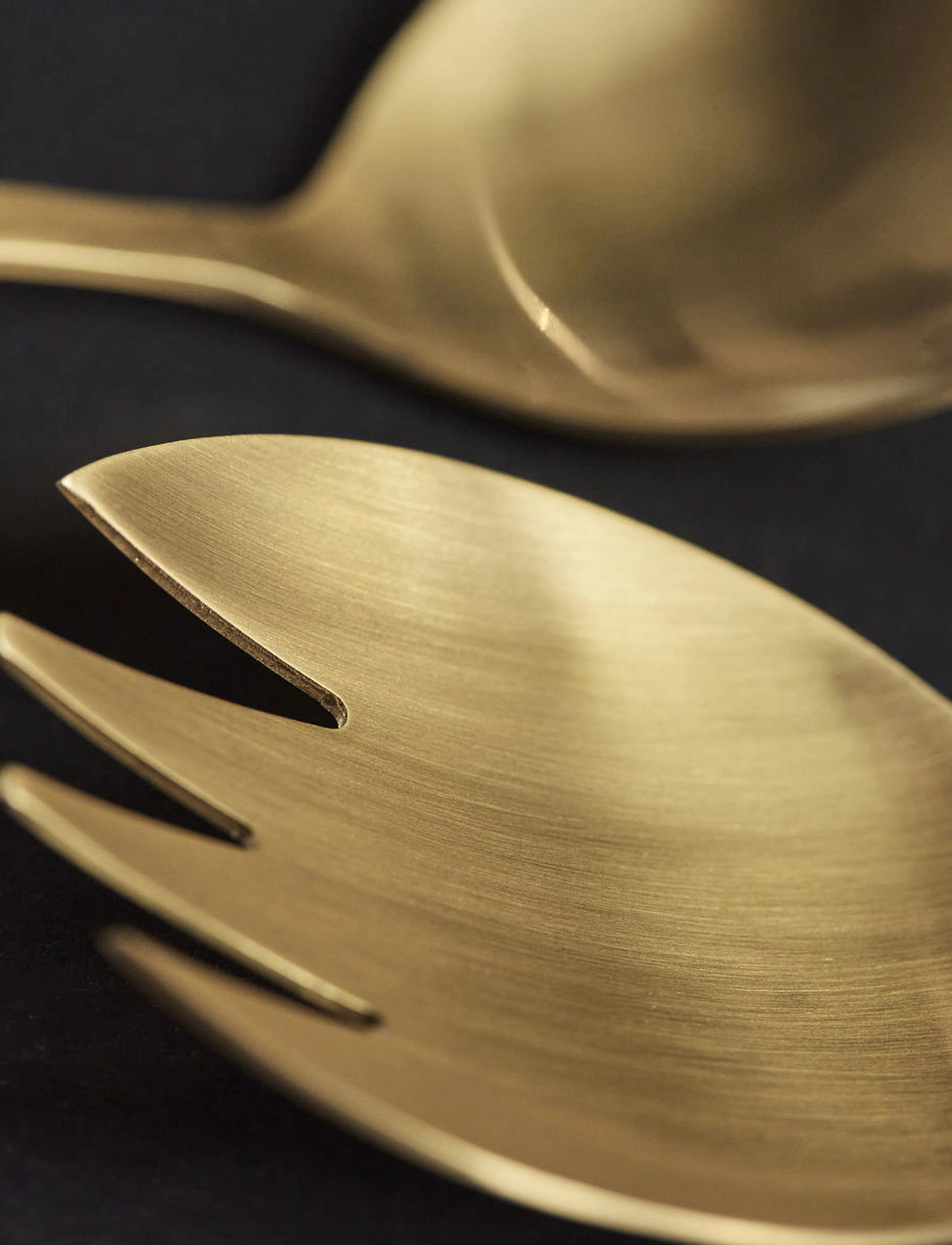 house doctor - Salad servers, HDGolden, Golden - Łyzki do sałatek - golden - 2