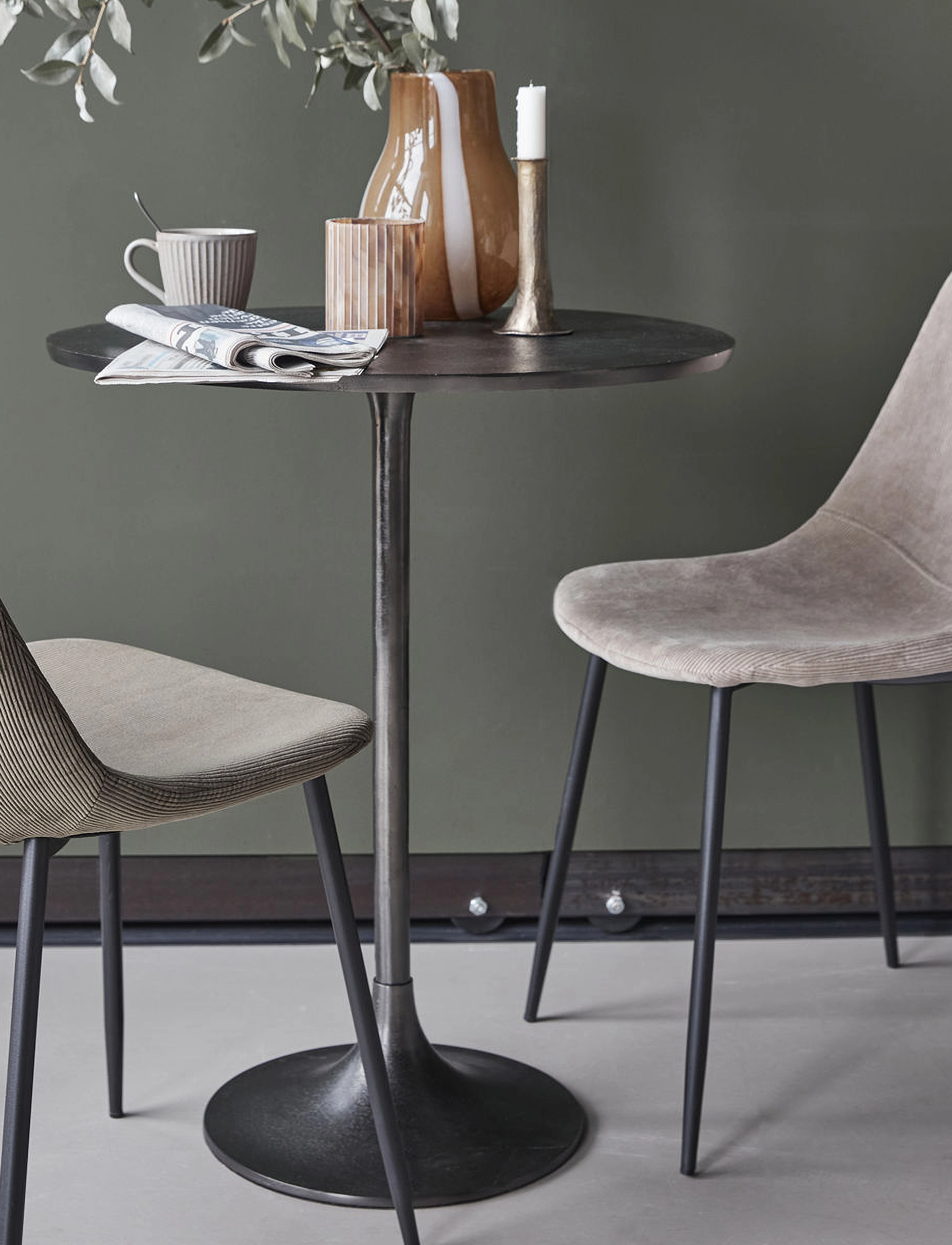 house doctor Cafe Table, Hdpan, Black, One Size, Tables, Schwarz - Dining Homeware