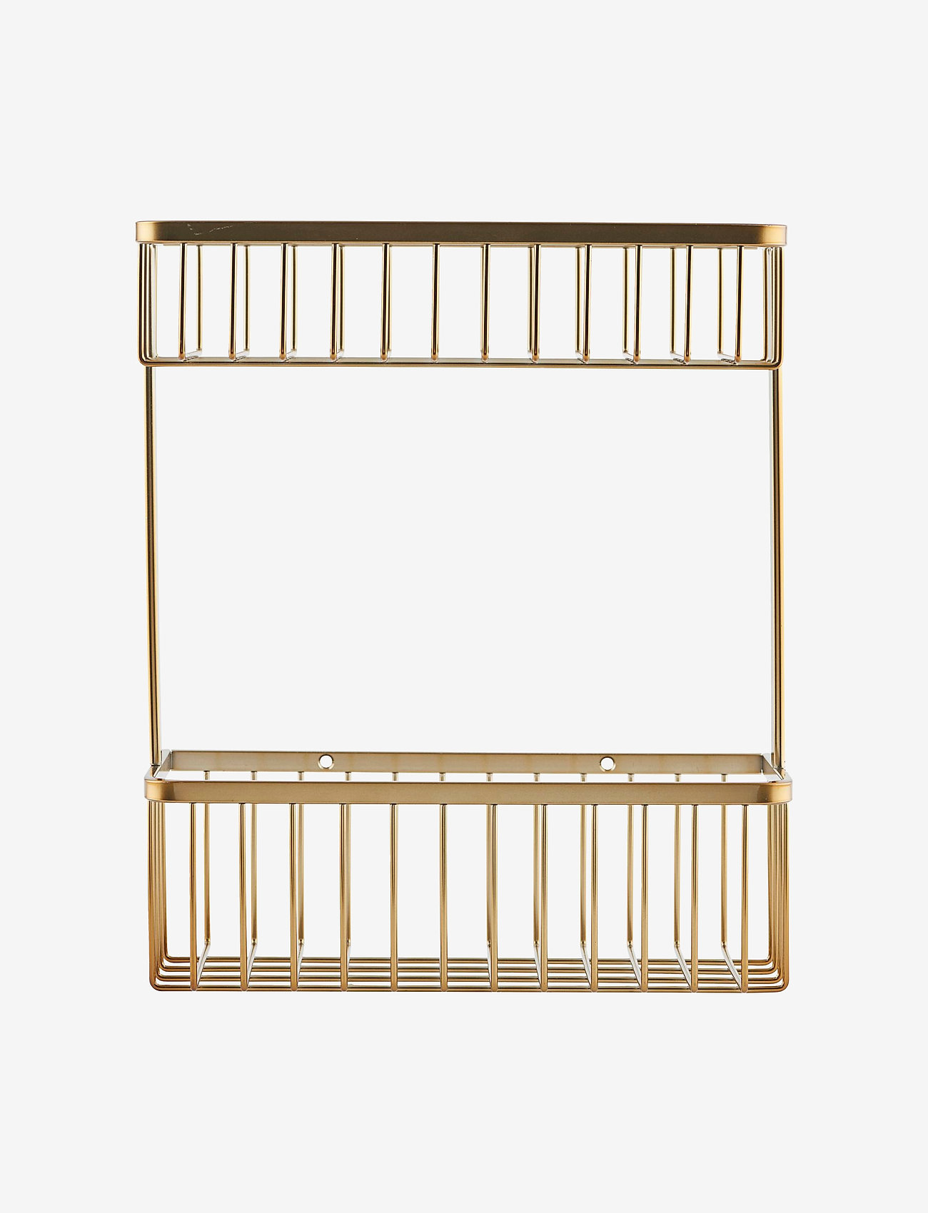 house doctor - Bath Basket, Double - hyllyt - brushed brass - 0