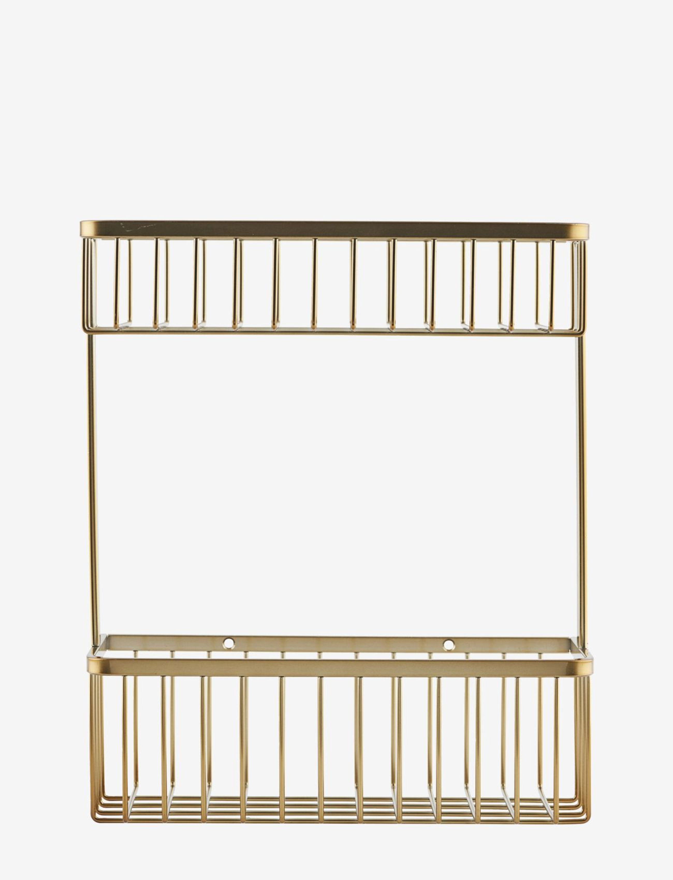 Bath Basket, Double - BRUSHED BRASS