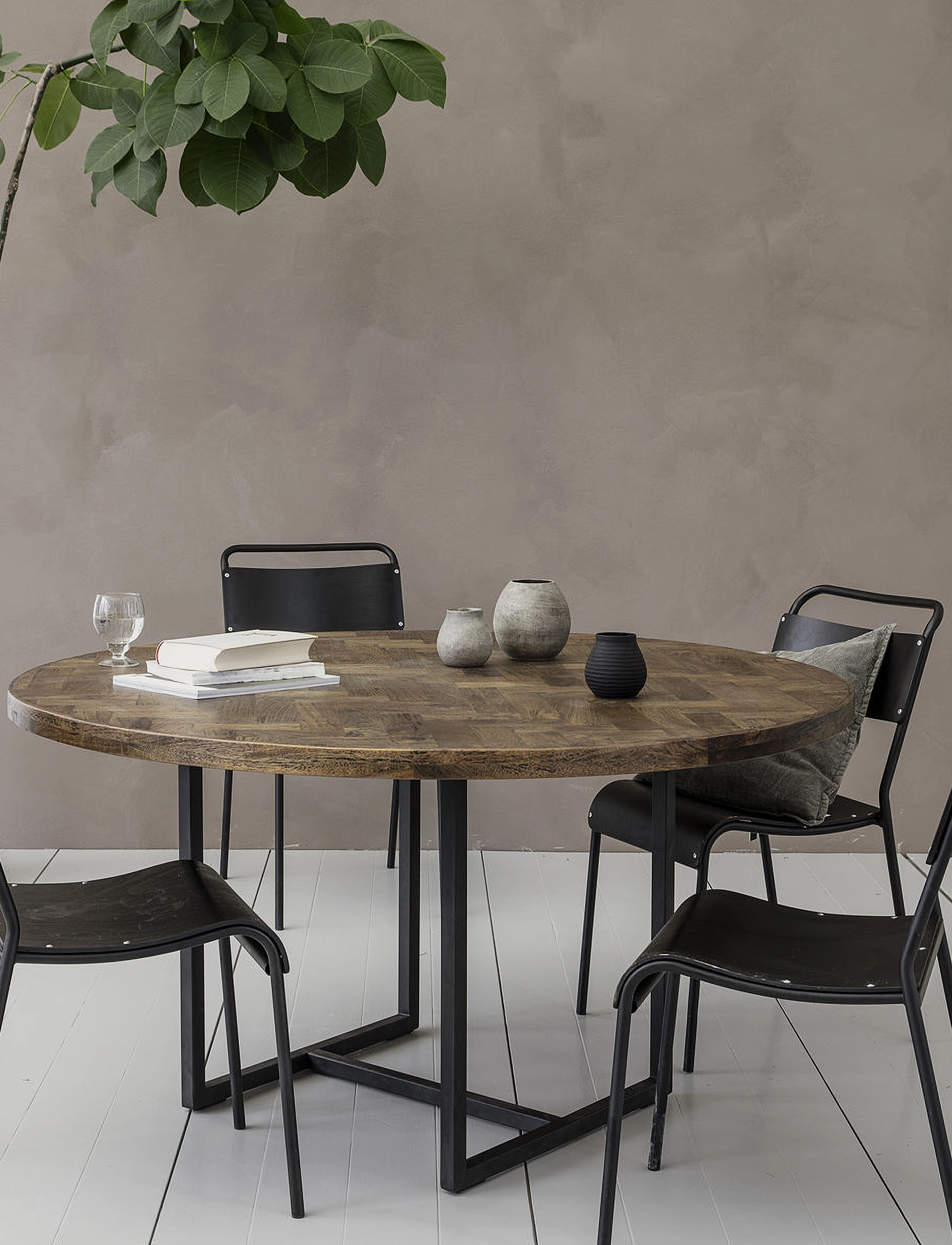 house doctor Dining Table, Hdkant, Nature, One Size, Brown, Borde > Spiseborde, Unisex