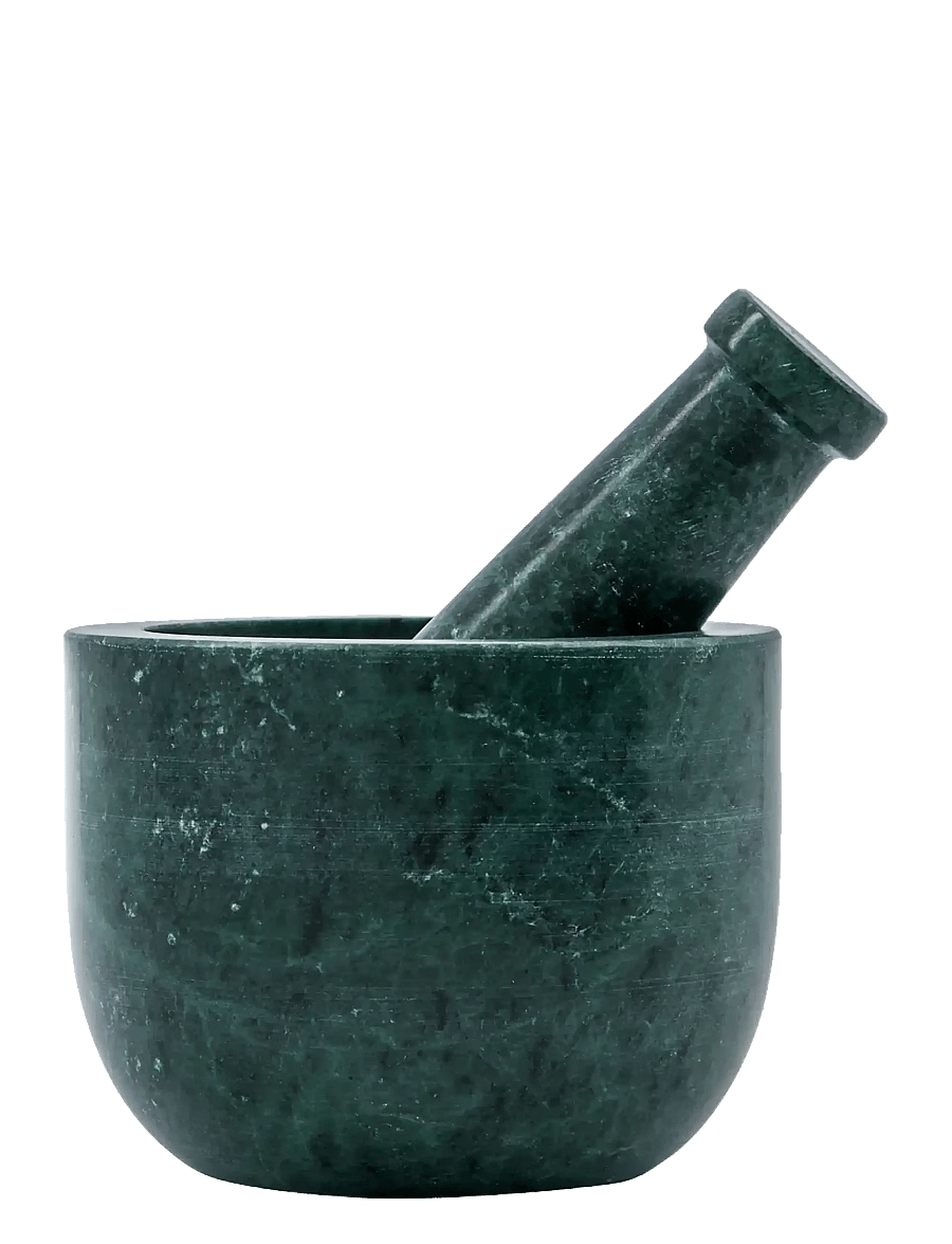 house doctor - Mortar w. pestle, HDArb, Dark green - uhmrid ja uhmrinuiad - dark green - 1