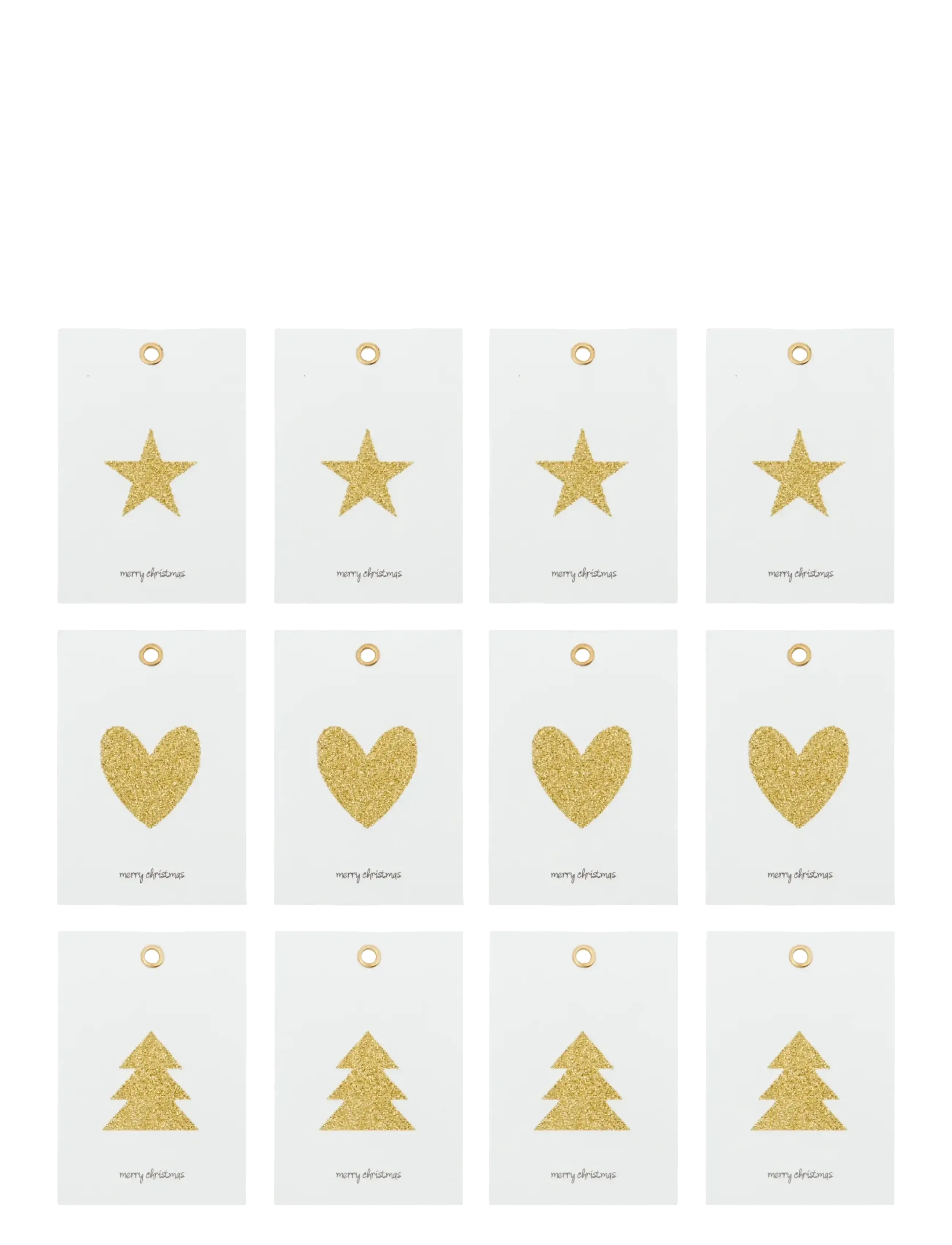 house doctor Gift tag, HDGlitr, White, Golden - Spielzeug für drinnen - WHITE / white