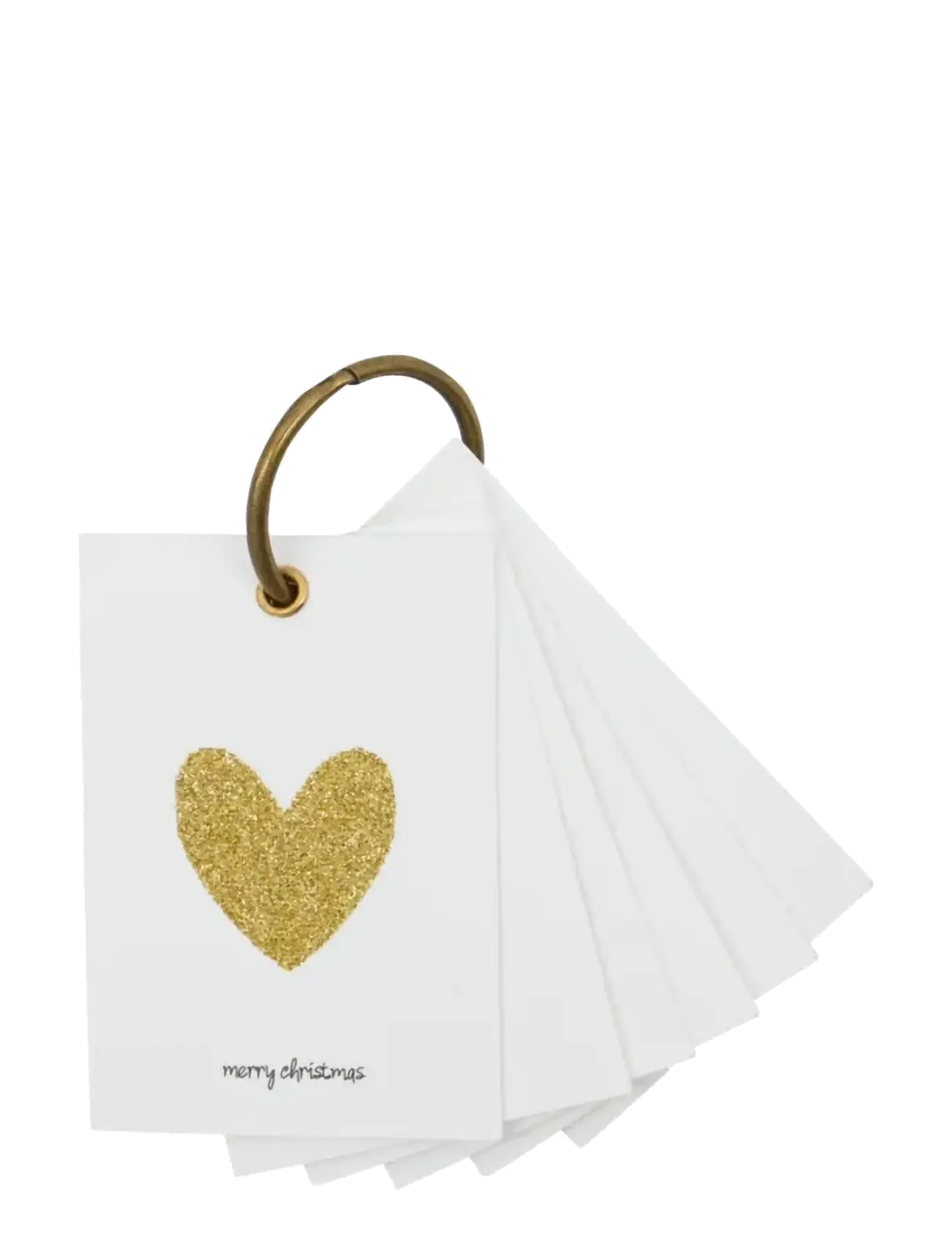 house doctor - Gift tag, HDGlitr, White, Golden - postkarten - white - 2
