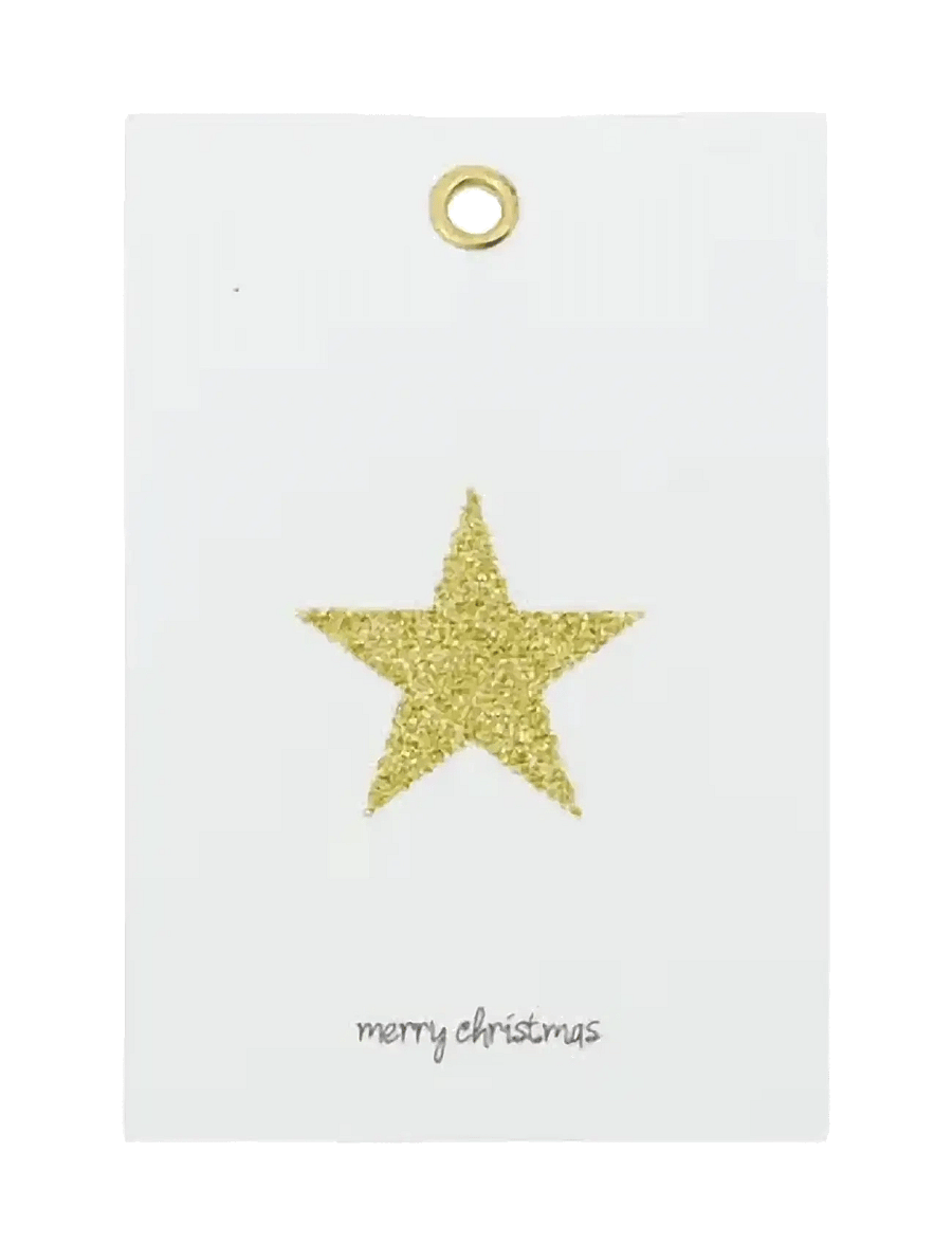 house doctor - Gift tag, HDGlitr, White, Golden - postkarten - white - 3