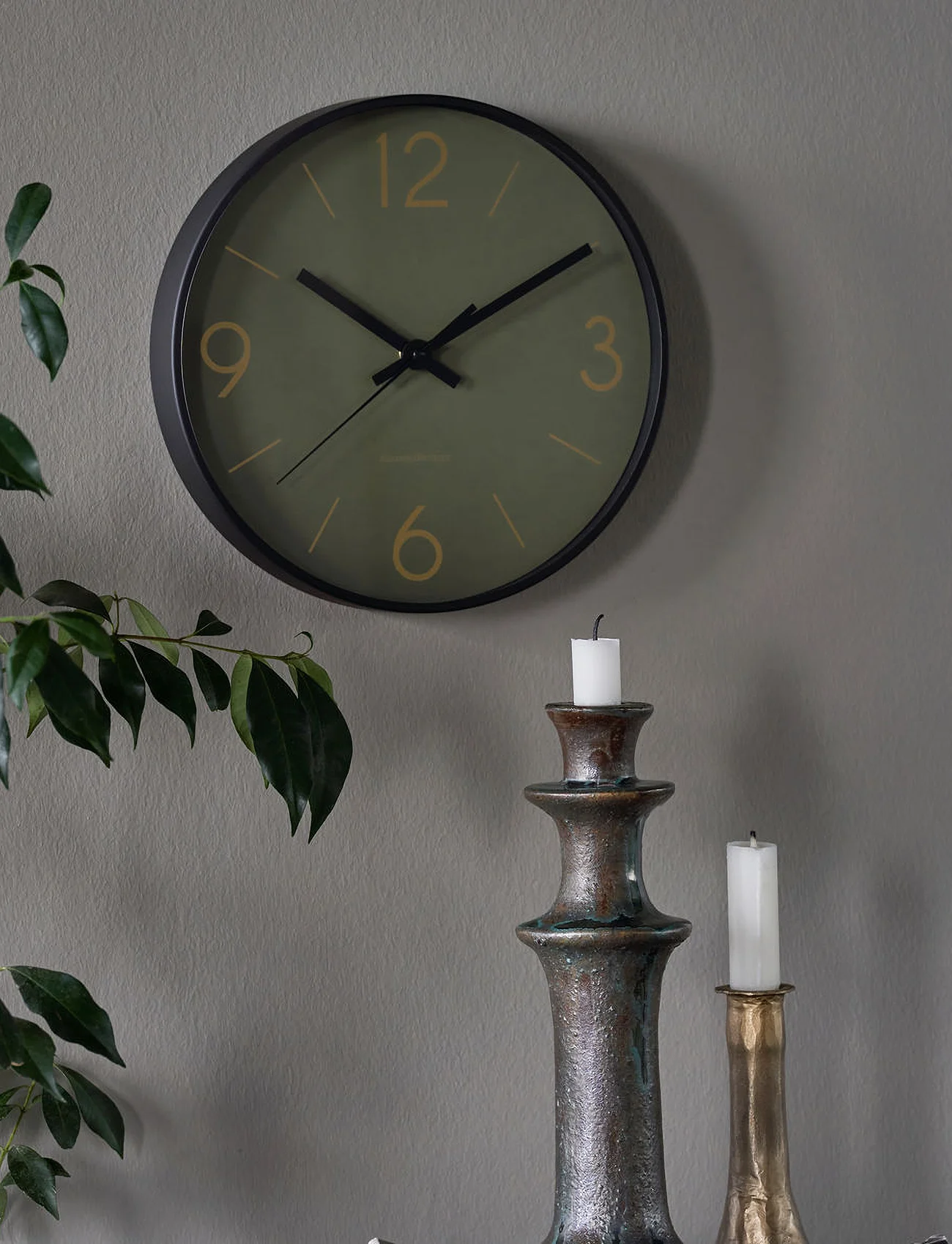 house doctor - Wall clock, HDTime, Dark Green - sieniniai laikrodžiai - dark green - 1
