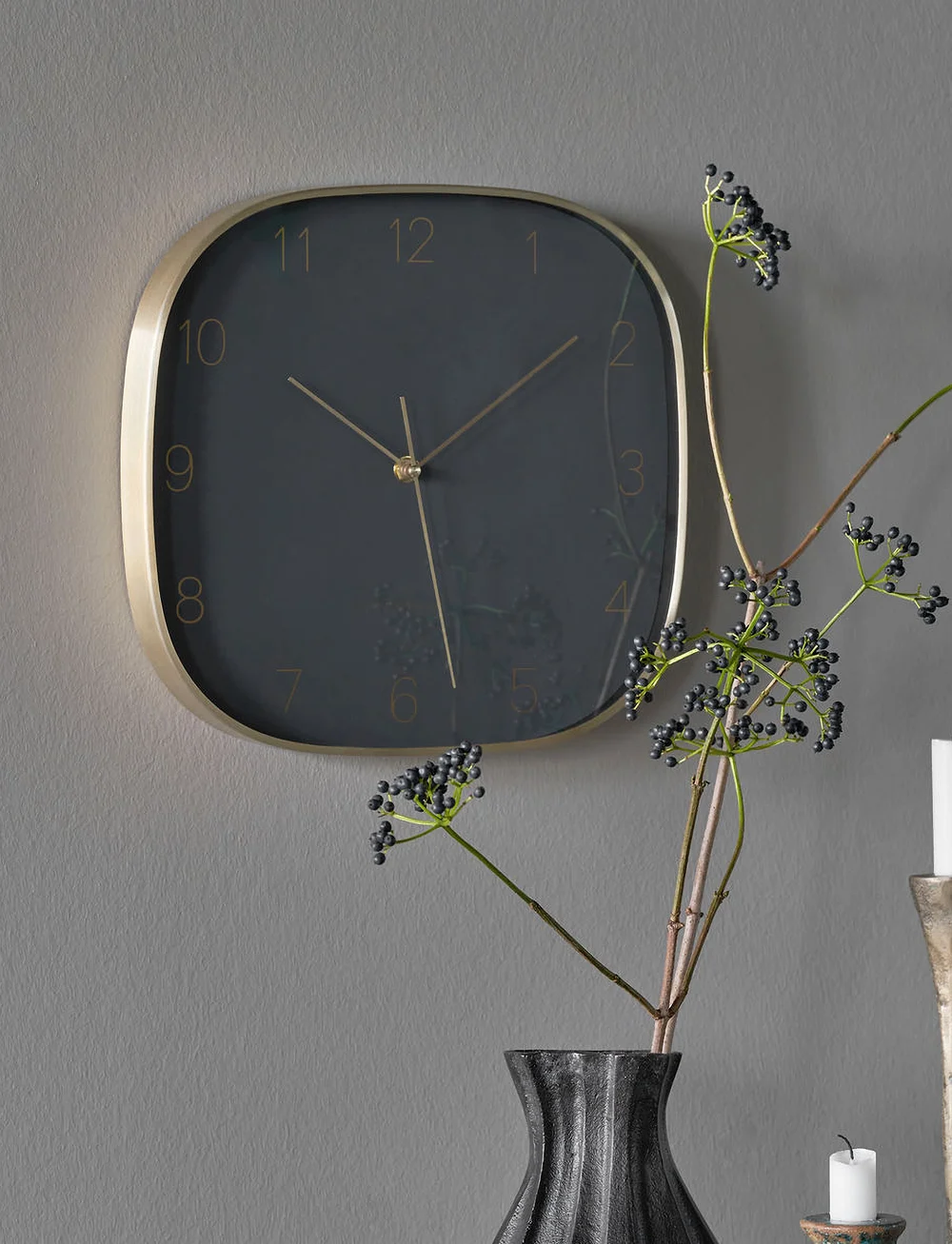 house doctor - Wall clock, HDShape, Dark grey - wanduhren - dark grey - 1