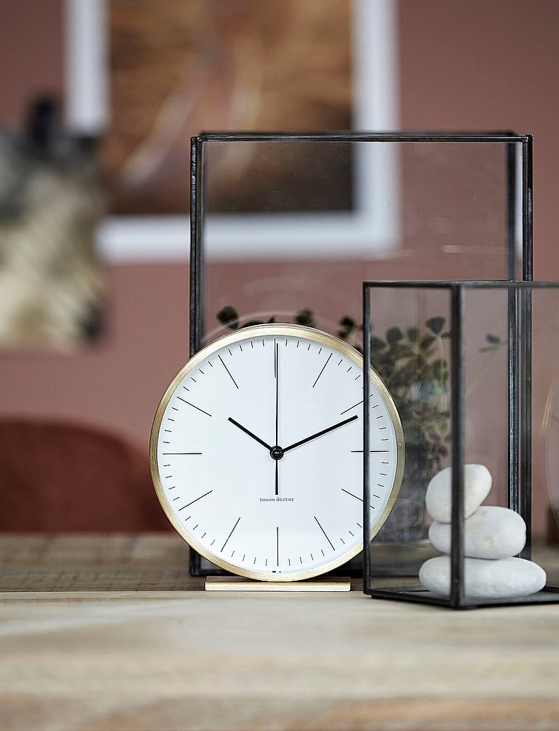 house doctor - Hannah Clock - tischuhren - gold - 1
