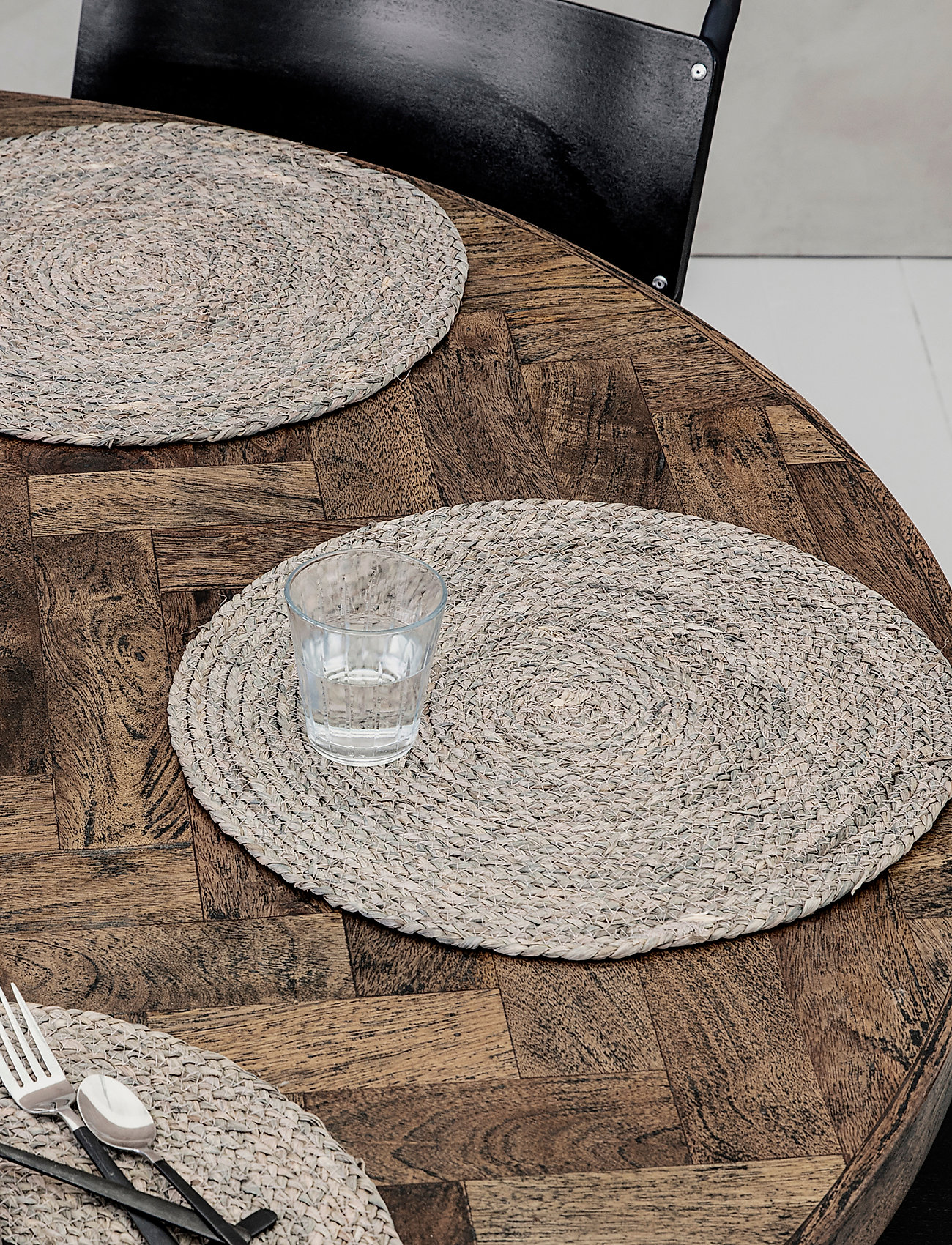 house doctor - Placemat, HDCircle, Light grey - placemats - light grey - 3