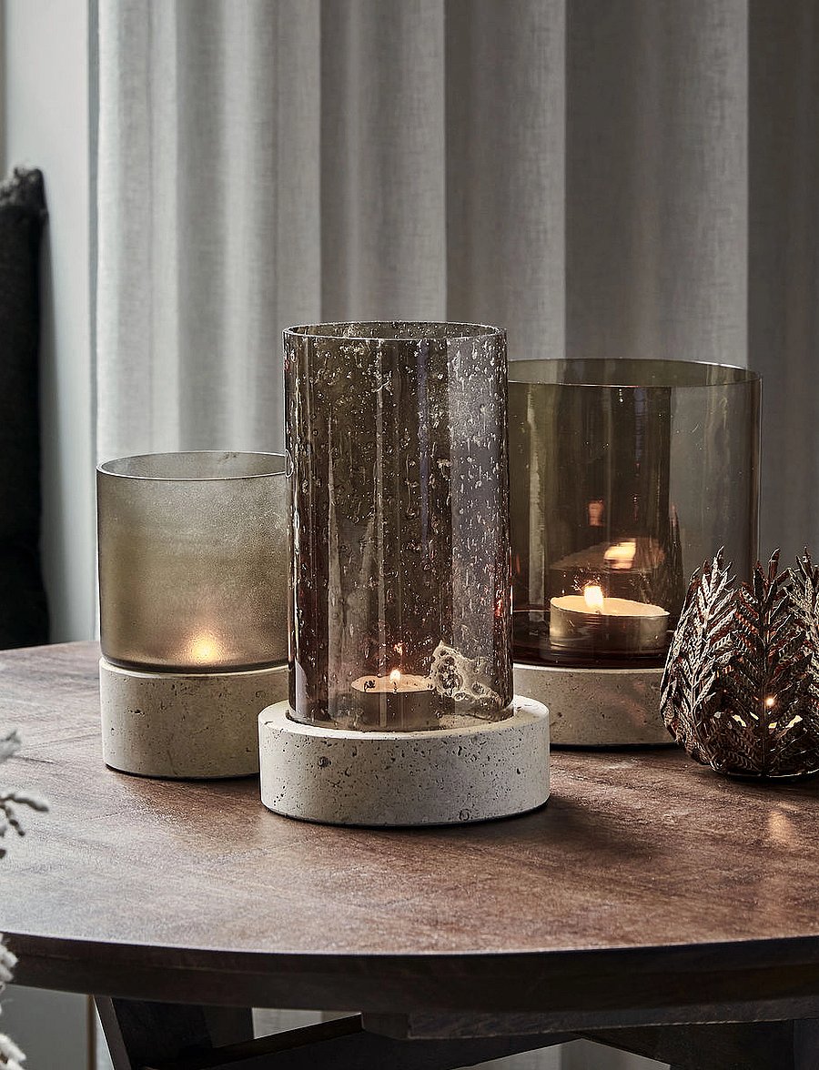 house doctor - Candle holder, HDRivo, Brown - brown - 1