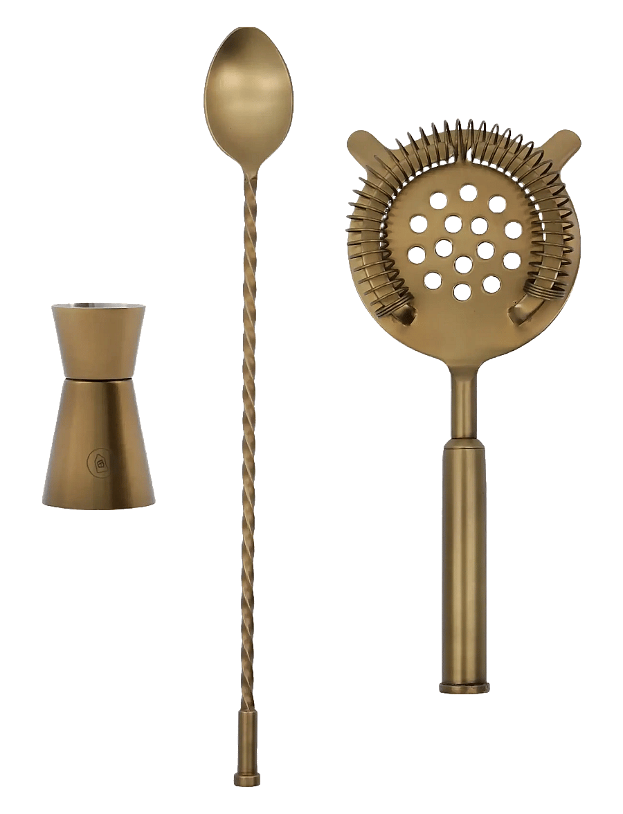 house doctor - Bar accessories, HDBaar, Antique br - Šeikerid ja kokteilivahendid - antique brass finish - 1