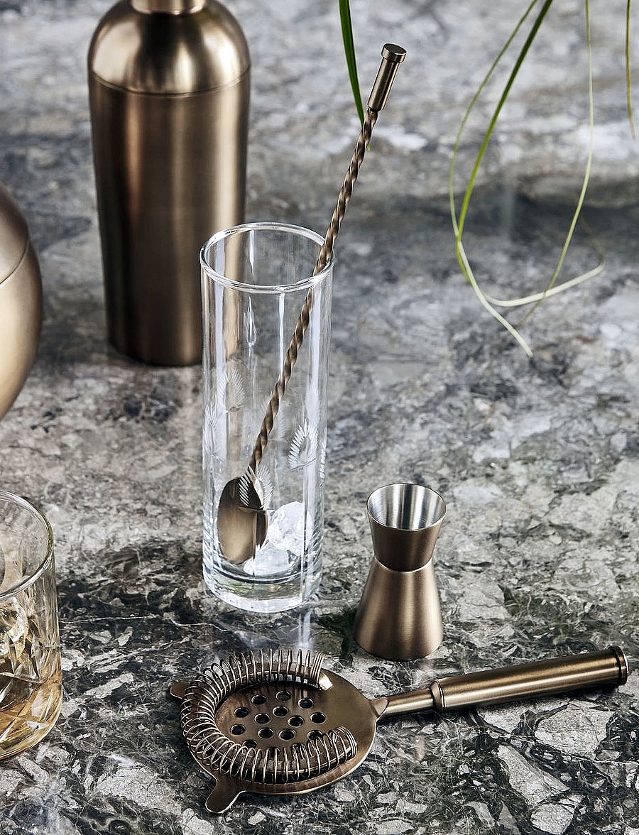 house doctor - Bar accessories, HDBaar, Antique br - Šeikerid ja kokteilivahendid - antique brass finish - 0