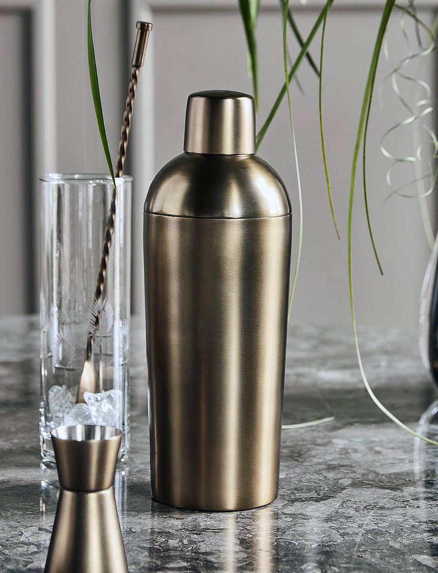 house doctor - Shaker, HDBaar, Antique brass finis - shaker & cocktail-utensilien - antique brass finish - 0