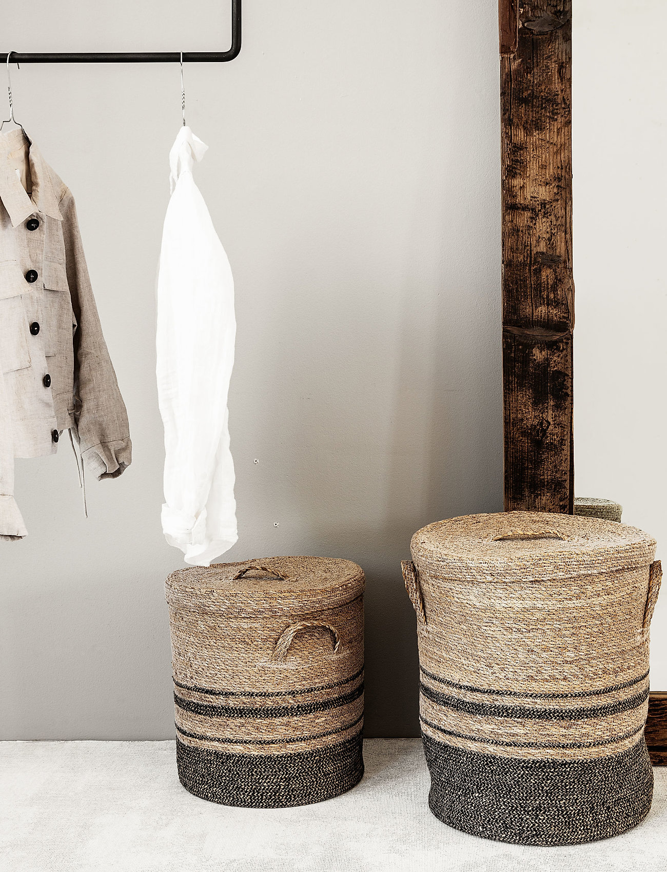 house doctor Laundry Opbevaring M. Låg, One Size, Storage, Mehrfarbig/gemustert - Baskets, Homeware