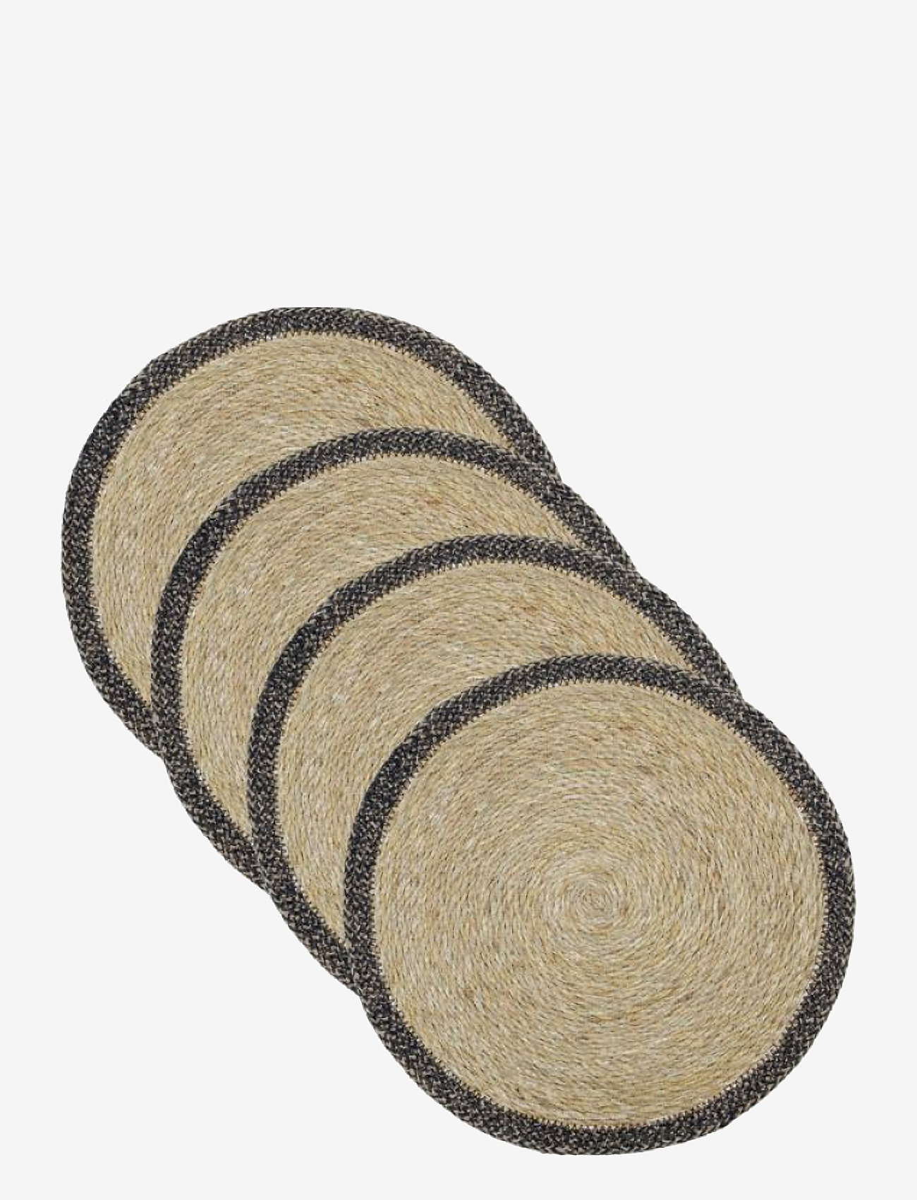 house doctor - Placemat, HDSpace, Black/Natural - placemats - black/natural - 0