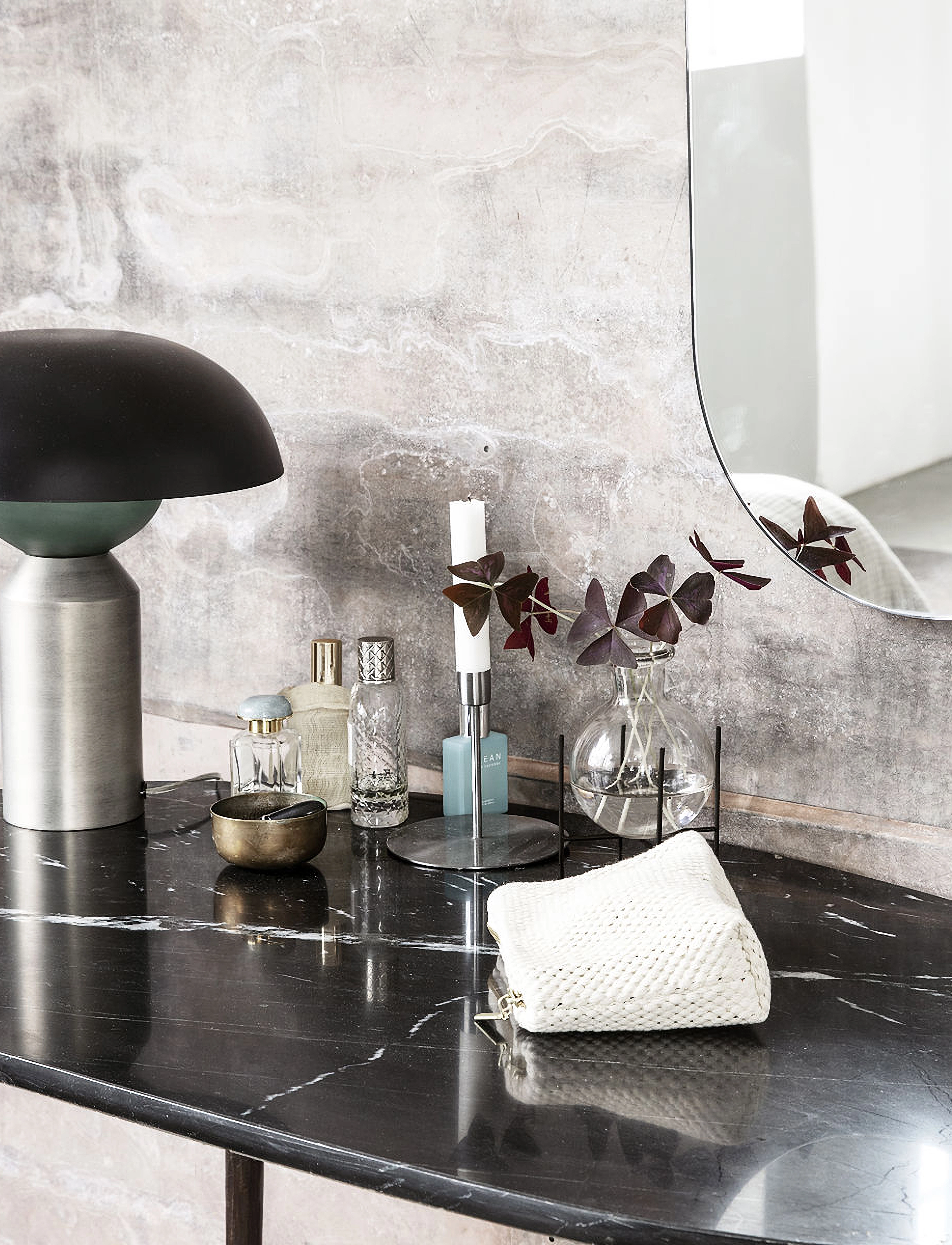 house doctor - Desk, HDEda, Black marble - skrivbord - black marble - 2