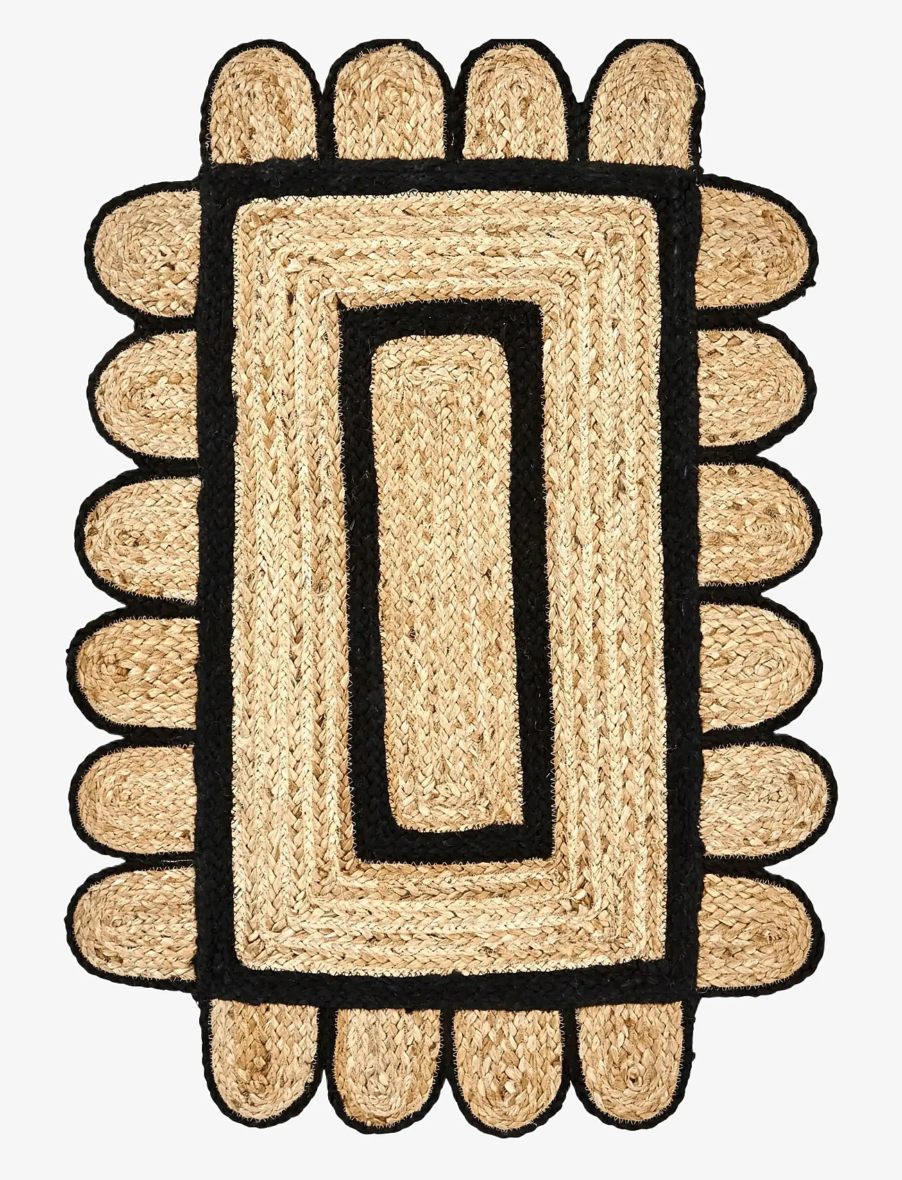 house doctor - Matta, HDDenta, Svart;Natur - dörrmattor - black, nature - 0