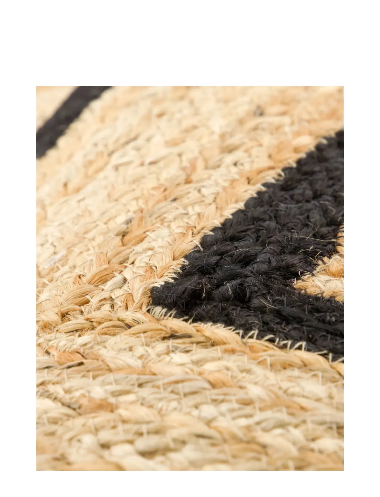 house doctor - Tæppe, HDDenta, Sort;Natur - dørmåtter - black, nature - 1