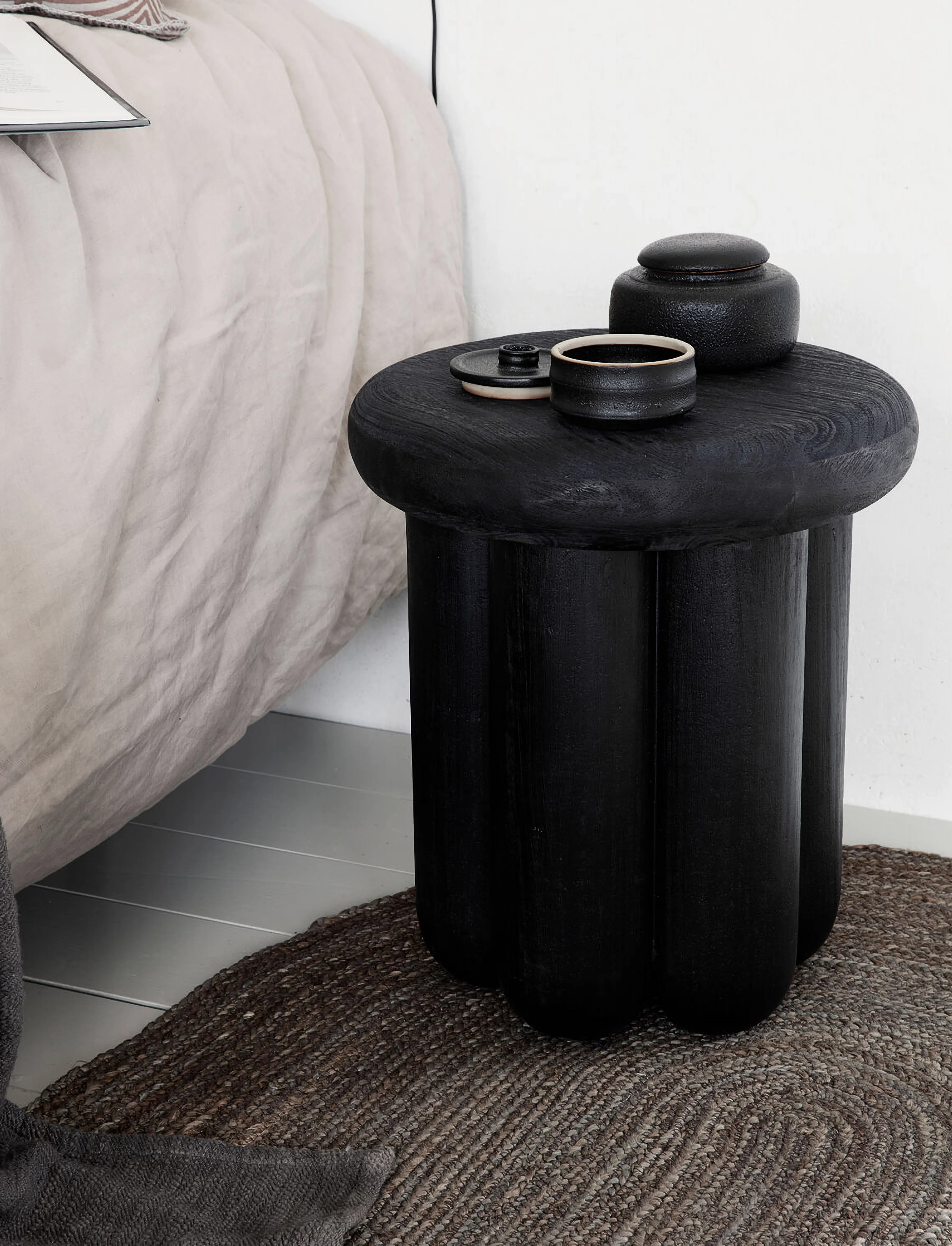 house doctor - Side table, HDPhant, Black - black - 3