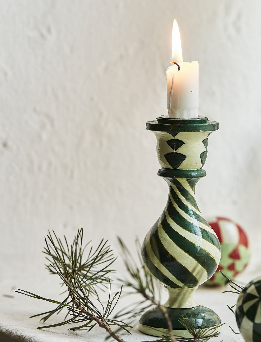 Green candle holder deals