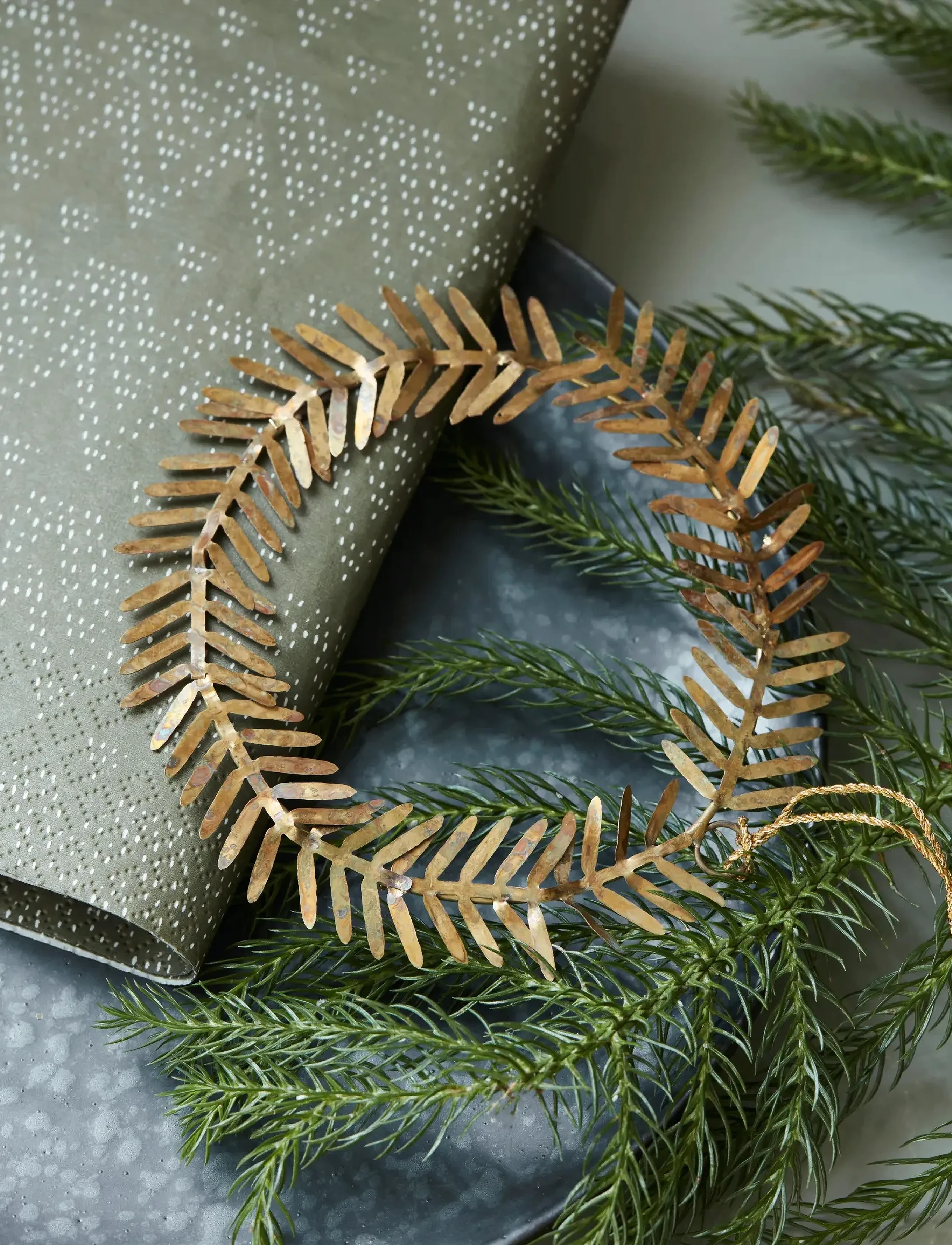 house doctor - Christmas ornament, HDLamet, Brass - brown - 0
