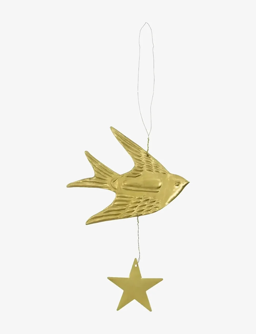 house doctor - Ornaments, HDBird, Star, Heart, Antique brass finish - joulupallot - antik mÄssingsfÄrg - 3