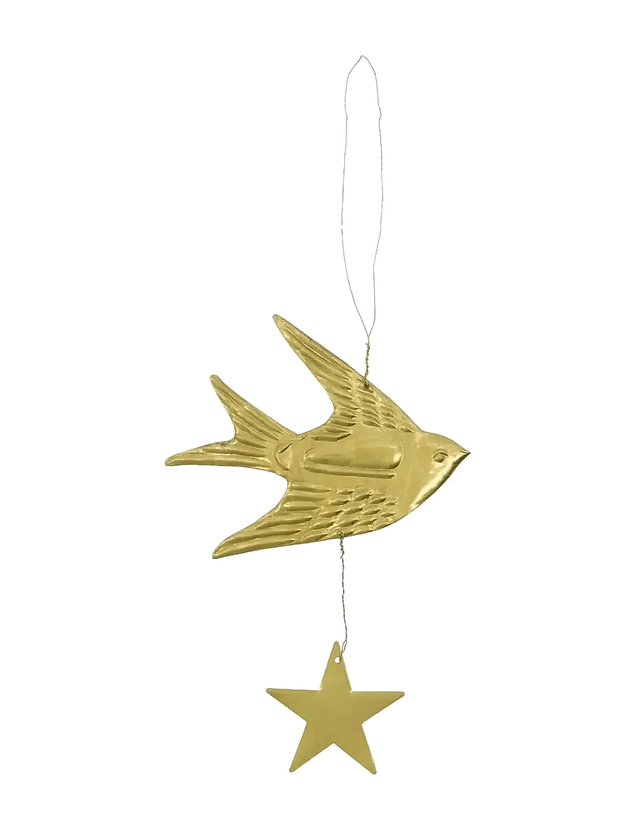 house doctor - Christmas ornament, HDBird, Star, H - gold - 4