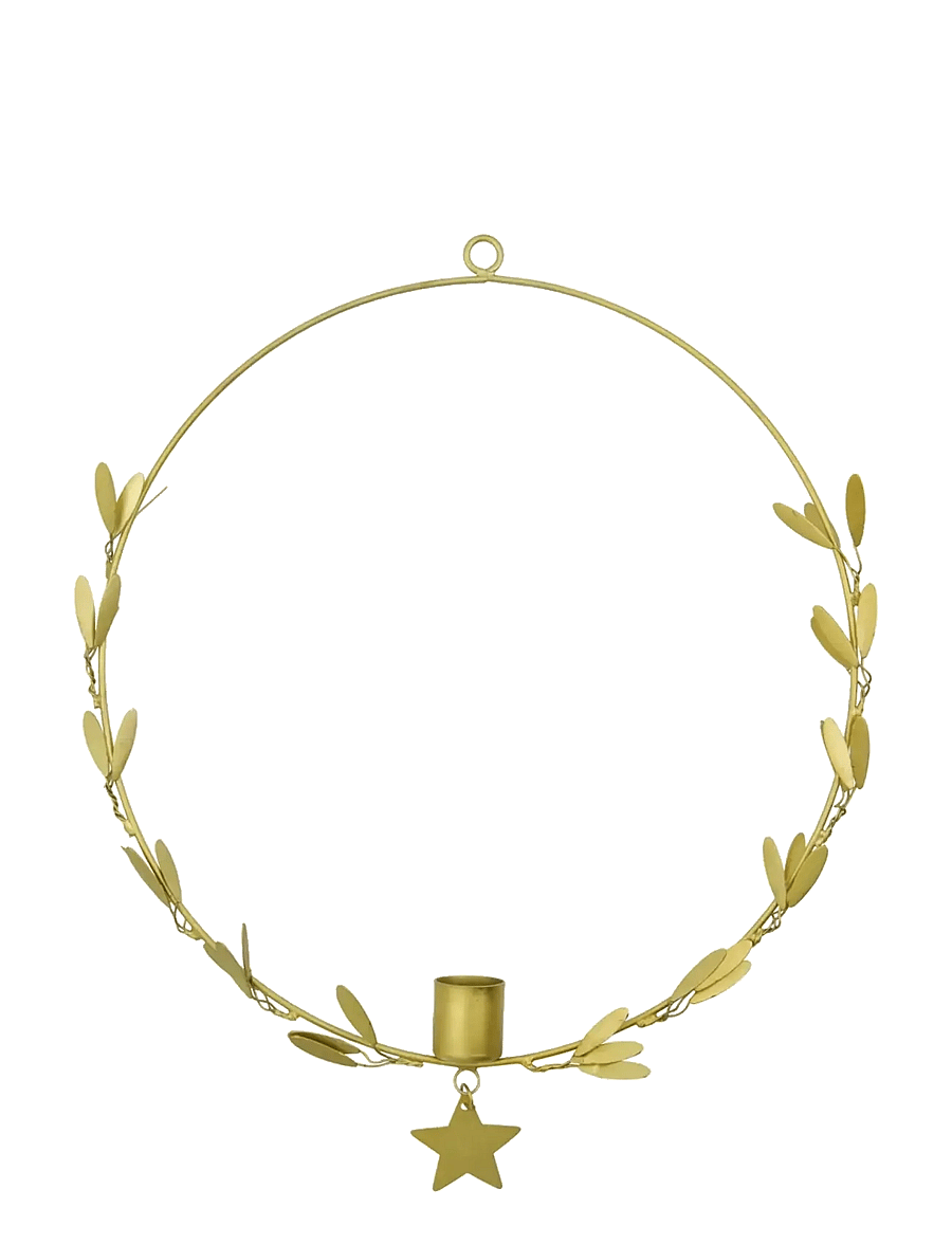 house doctor - Candle holder, HDMistel, Brass fini - kerzenständer - gold - 1