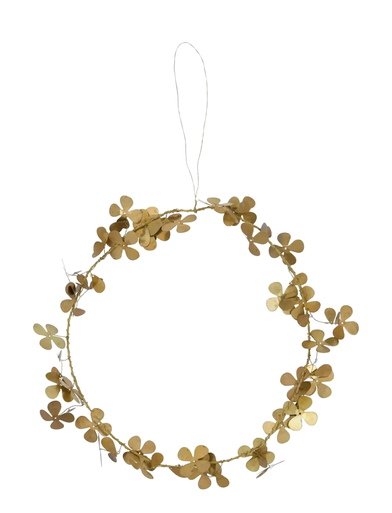 house doctor Wreath, HDClover, Brass finish - Weihnachtsdekoration - BROWN / gold