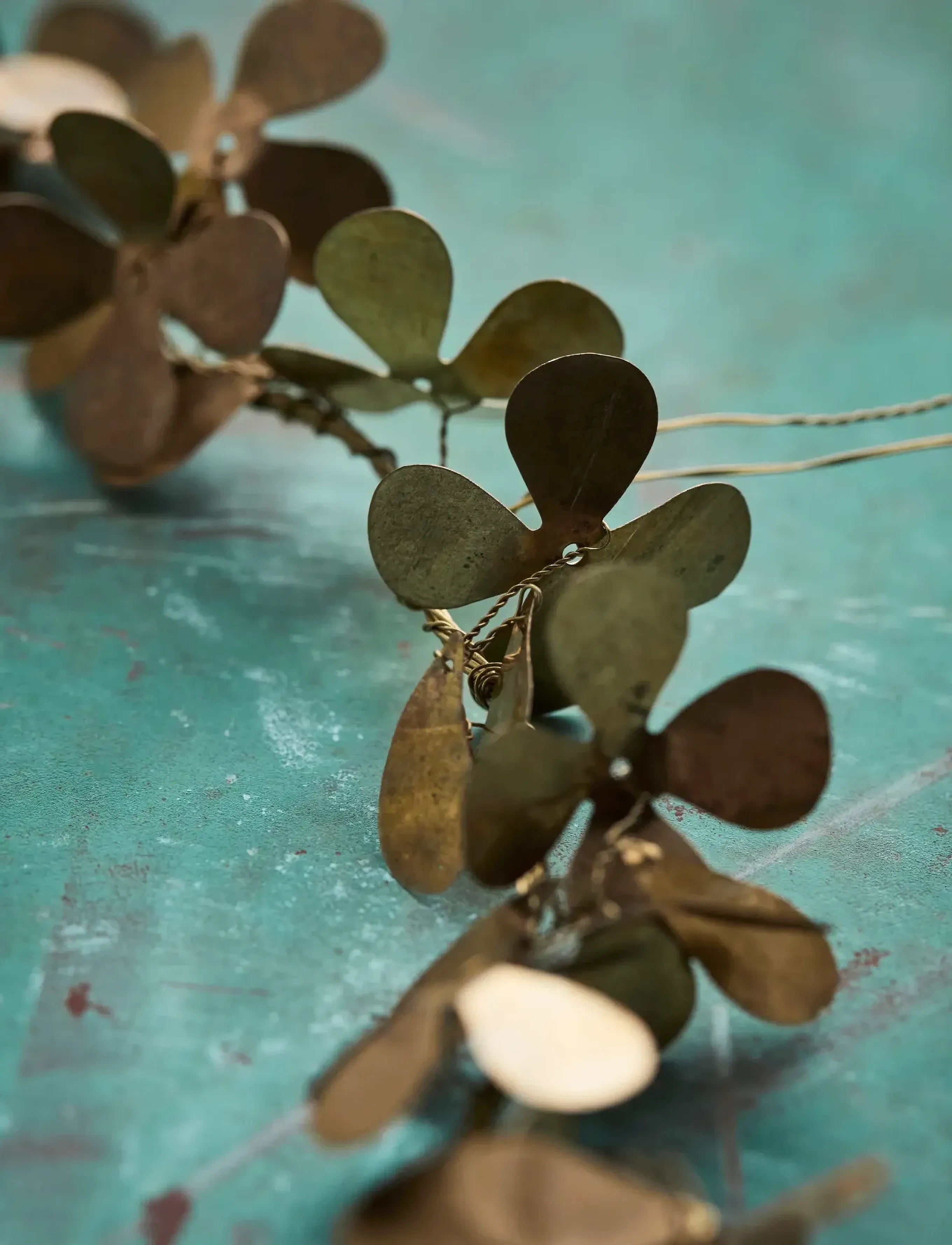 house doctor - Wreath, HDClover, Brass finish - brown - 3