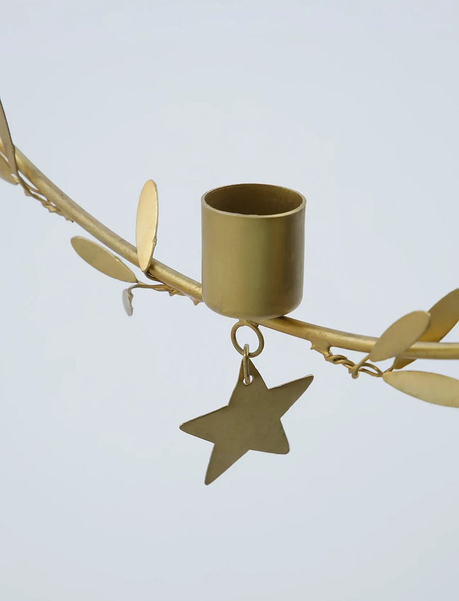 house doctor - Candle holder, HDMistel, Brass fini - kerzenständer - brown - 2