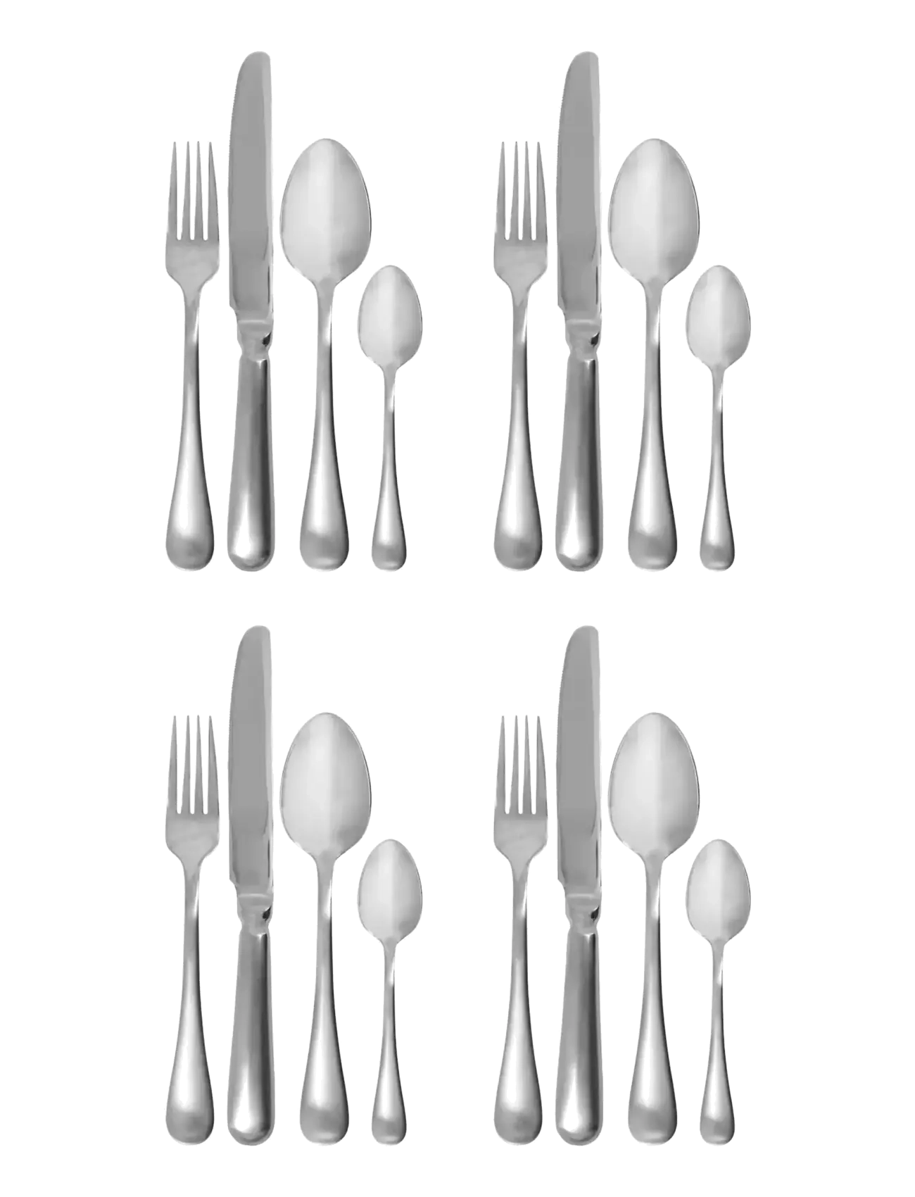 house doctor Cutlery set, HDBrush, Silver finish - house doctor - SILVER FINISH / silver