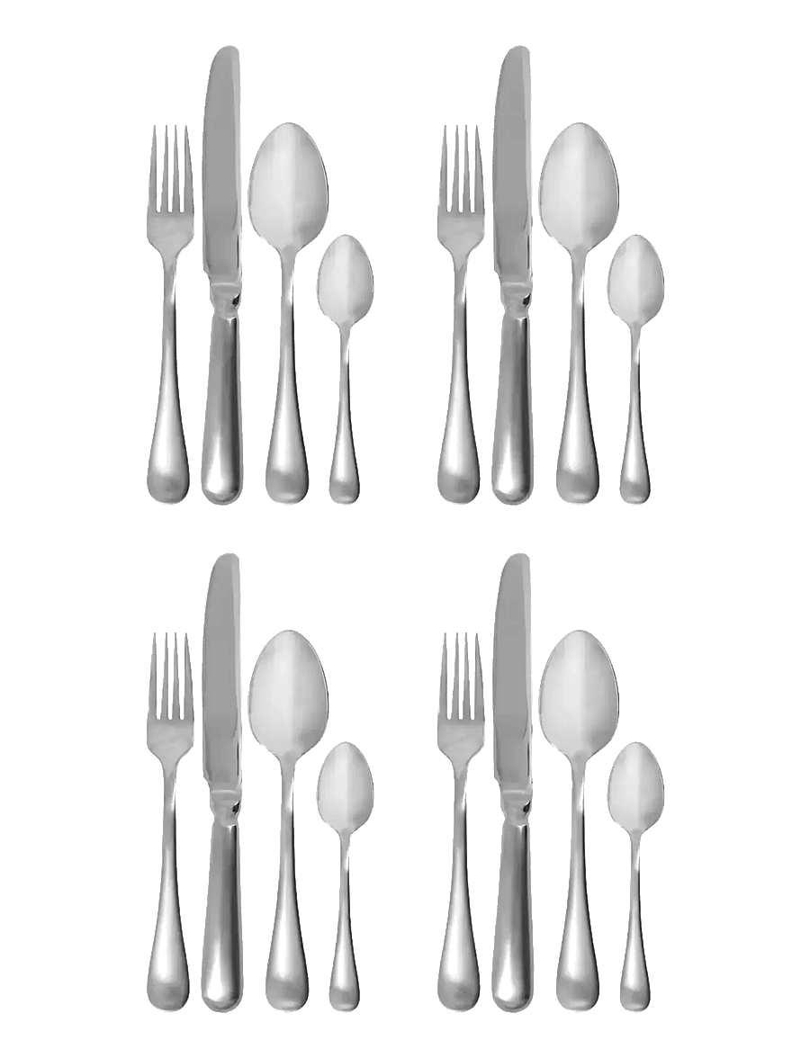 house doctor - Cutlery set, HDBrush, Silver finish - bestecksets - silver finish - 0