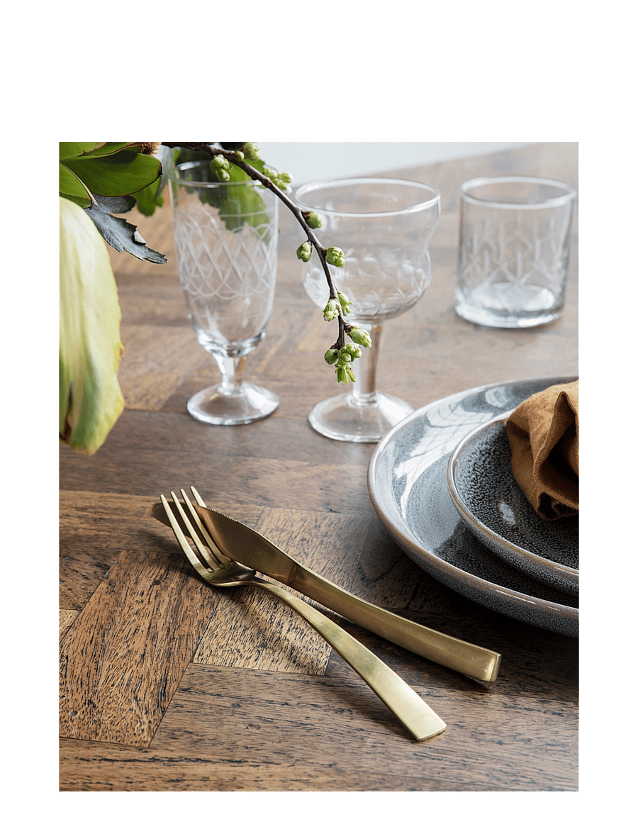 house doctor - Cutlery set, HDGolden, Golden - osta hinna alusel - golden - 3