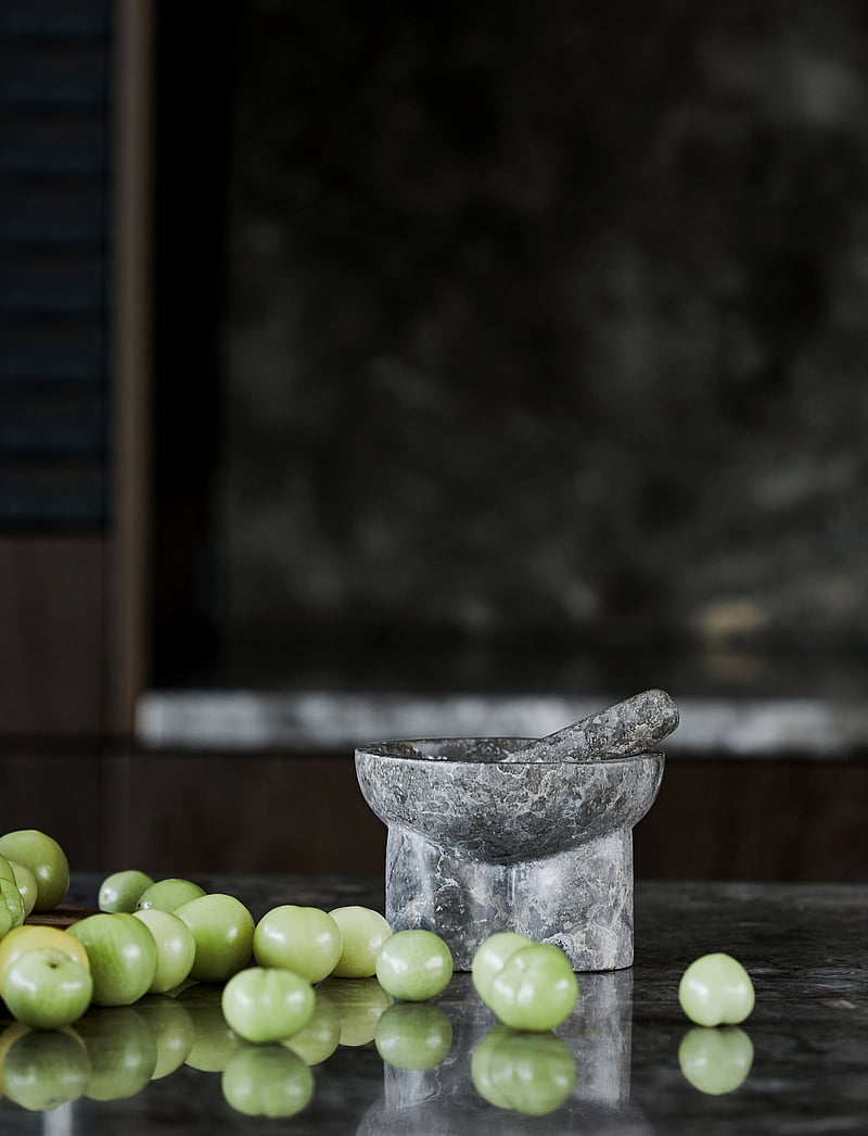 house doctor - Kulti Mortar w. pestle/Brown - grey/brown - 1