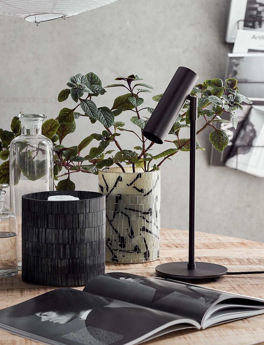 house doctor - Table lamp, HDNorm, Black antique - schreibtisch- & tischlampen - black antique - 0