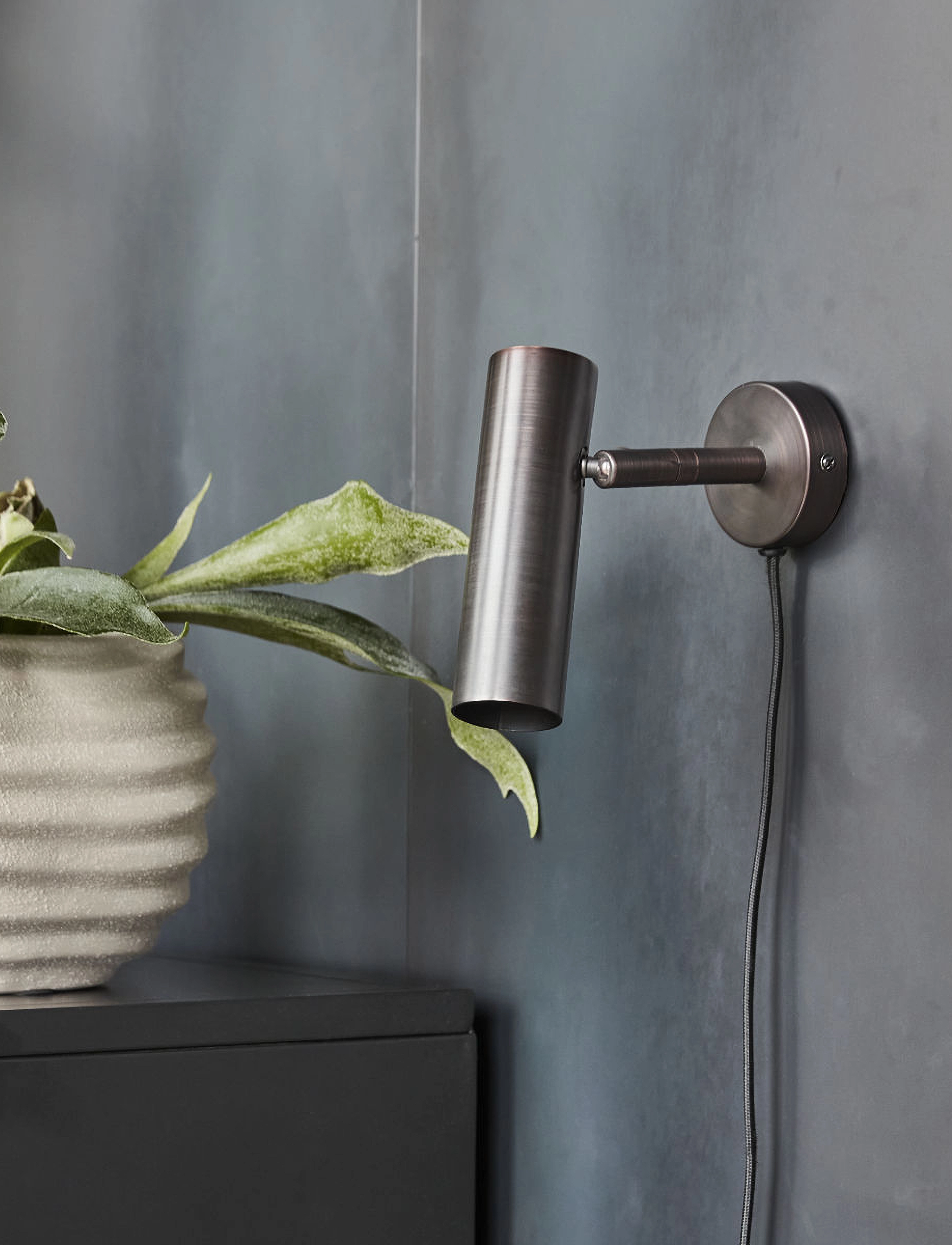 house doctor Wall Lamp, Hdnorm, Black Antique, 15X7X15 cm, Lamps, Schwarz - Homeware