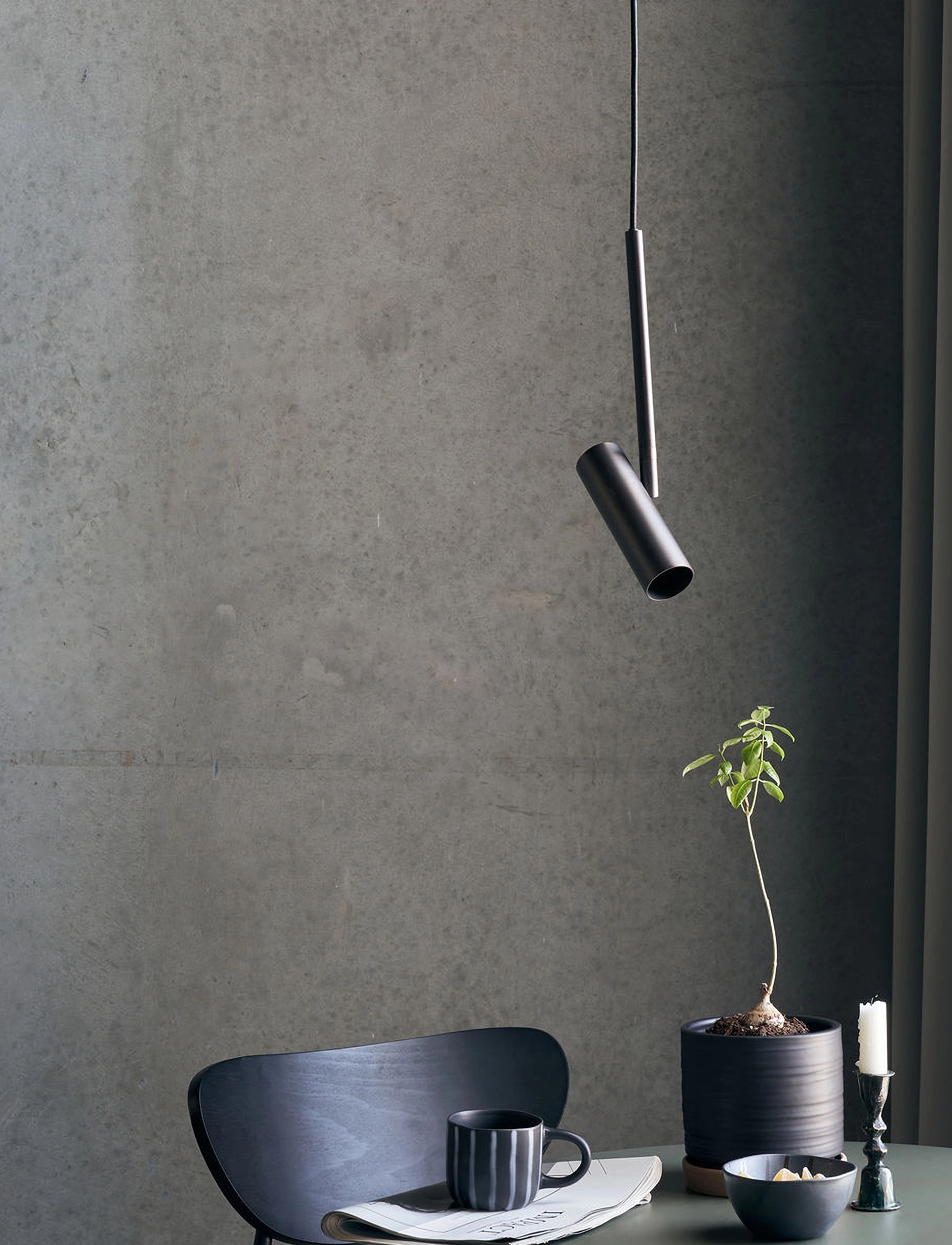 house doctor Lamp, Hdnorm, Black Antique, 6.4X4.5X27.5 cm, Ceiling Lamps, Schwarz - Pendant Homeware