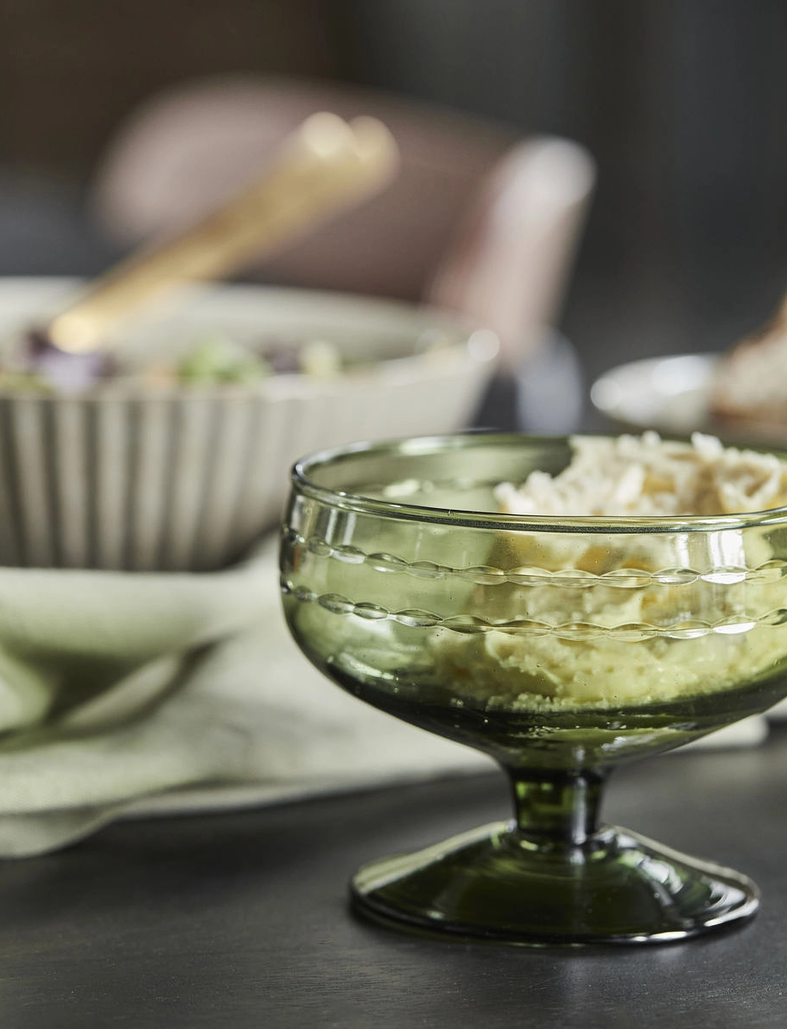 house doctor Dessert Bowl, Hdvintage, Green, H8 cm, Green, Skåle > Morgenmadsskåle, Unisex