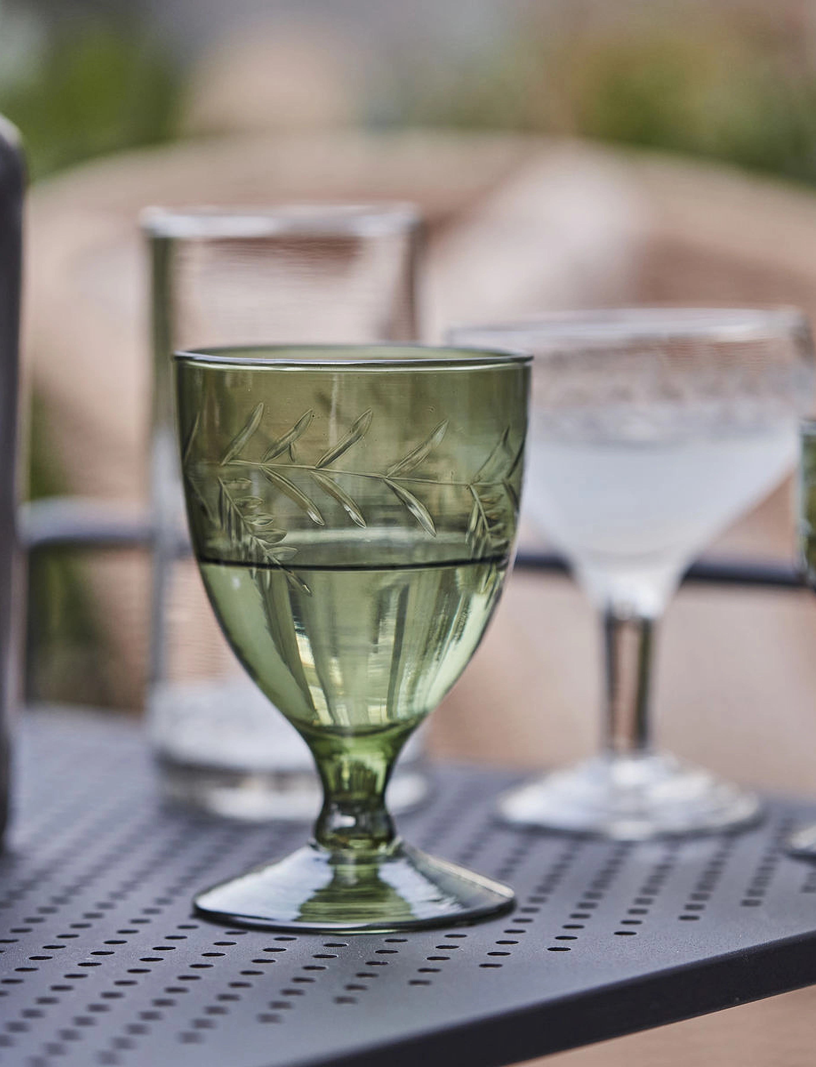 house doctor White Wine Glass, Hdvintage, Green, 24 CL, Grün - Glasses, Homeware