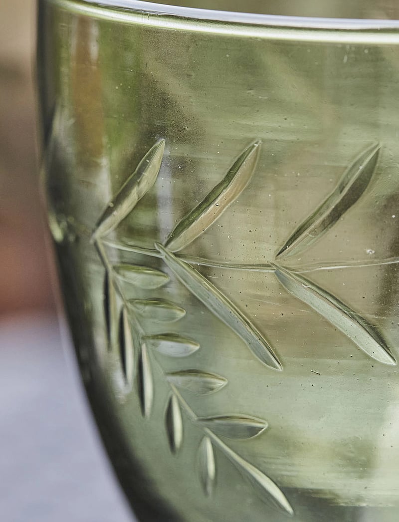 house doctor - White wine glass, HDVintage, Green - valge veini pokaalid - green - 3