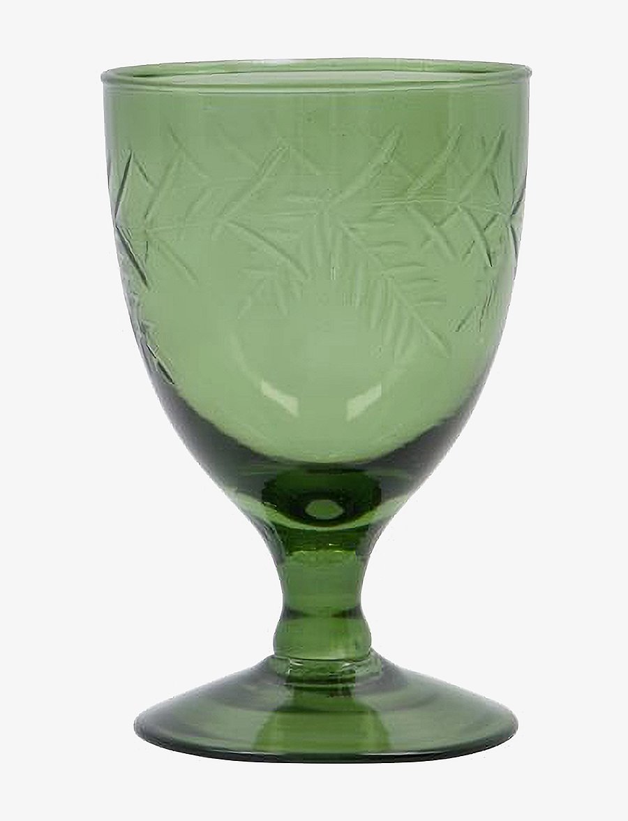 house doctor - White wine glass, HDVintage, Green - valge veini pokaalid - green - 2