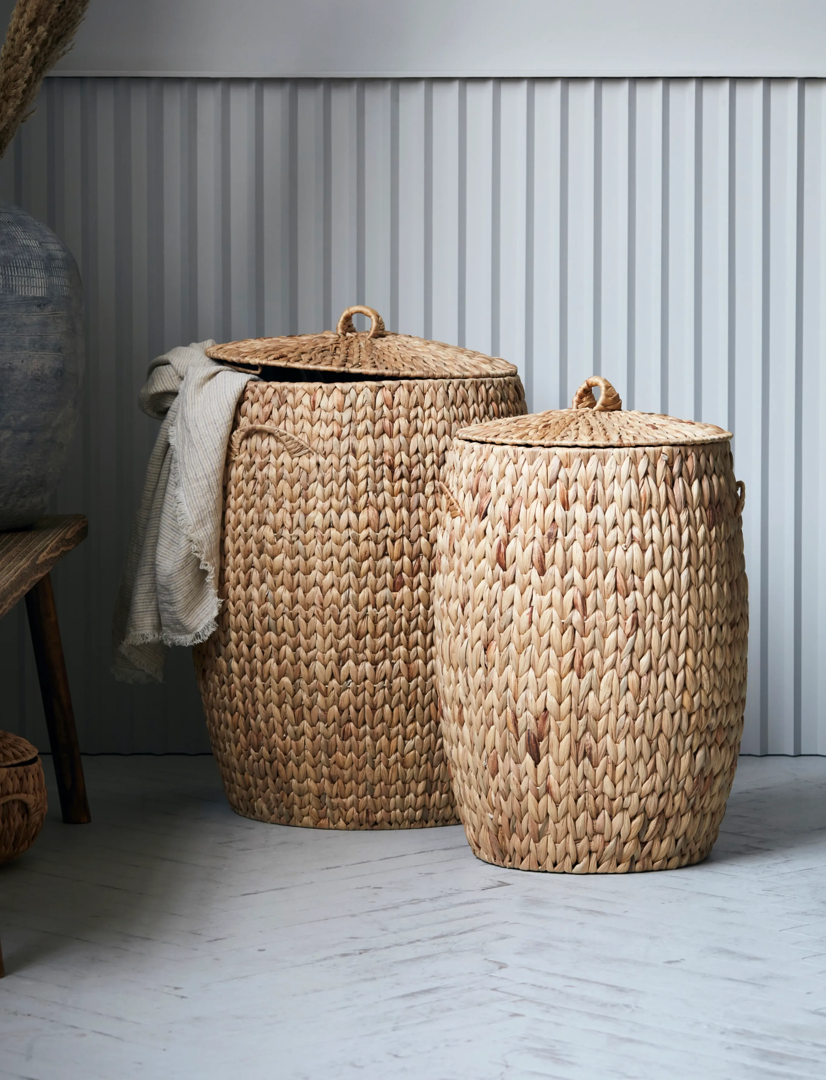 house doctor Laundry Baskets, Hdlaun, Natural, S:H:57 cm.XL:37 cm.L:H:64, Storage, Beige - Homeware
